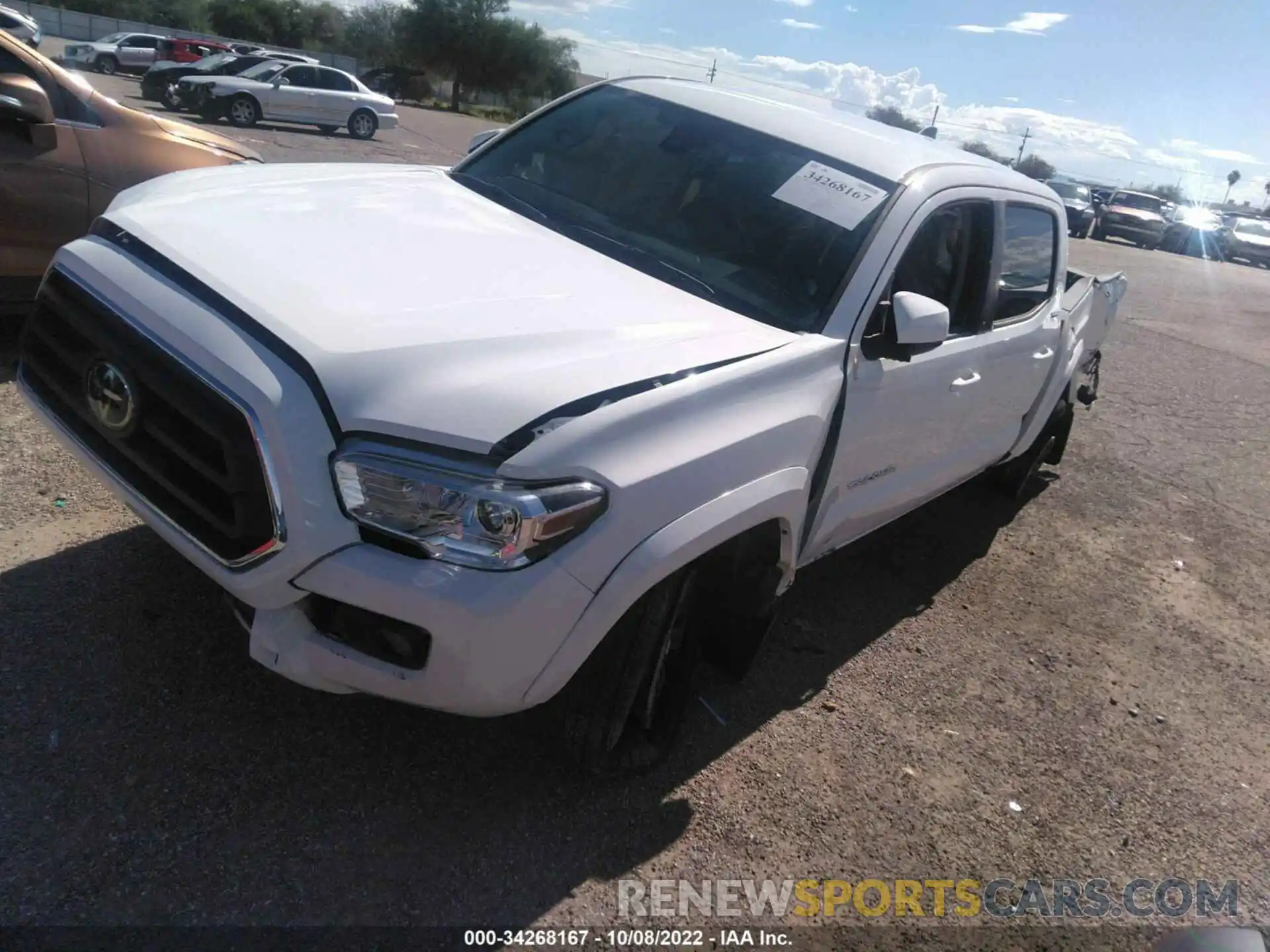 2 Photograph of a damaged car 3TMAZ5CN1NM160147 TOYOTA TACOMA 2WD 2022