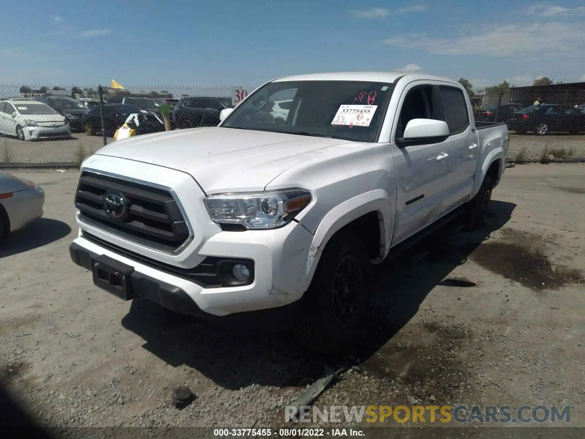 2 Photograph of a damaged car 3TMAZ5CN1NM163971 TOYOTA TACOMA 2WD 2022