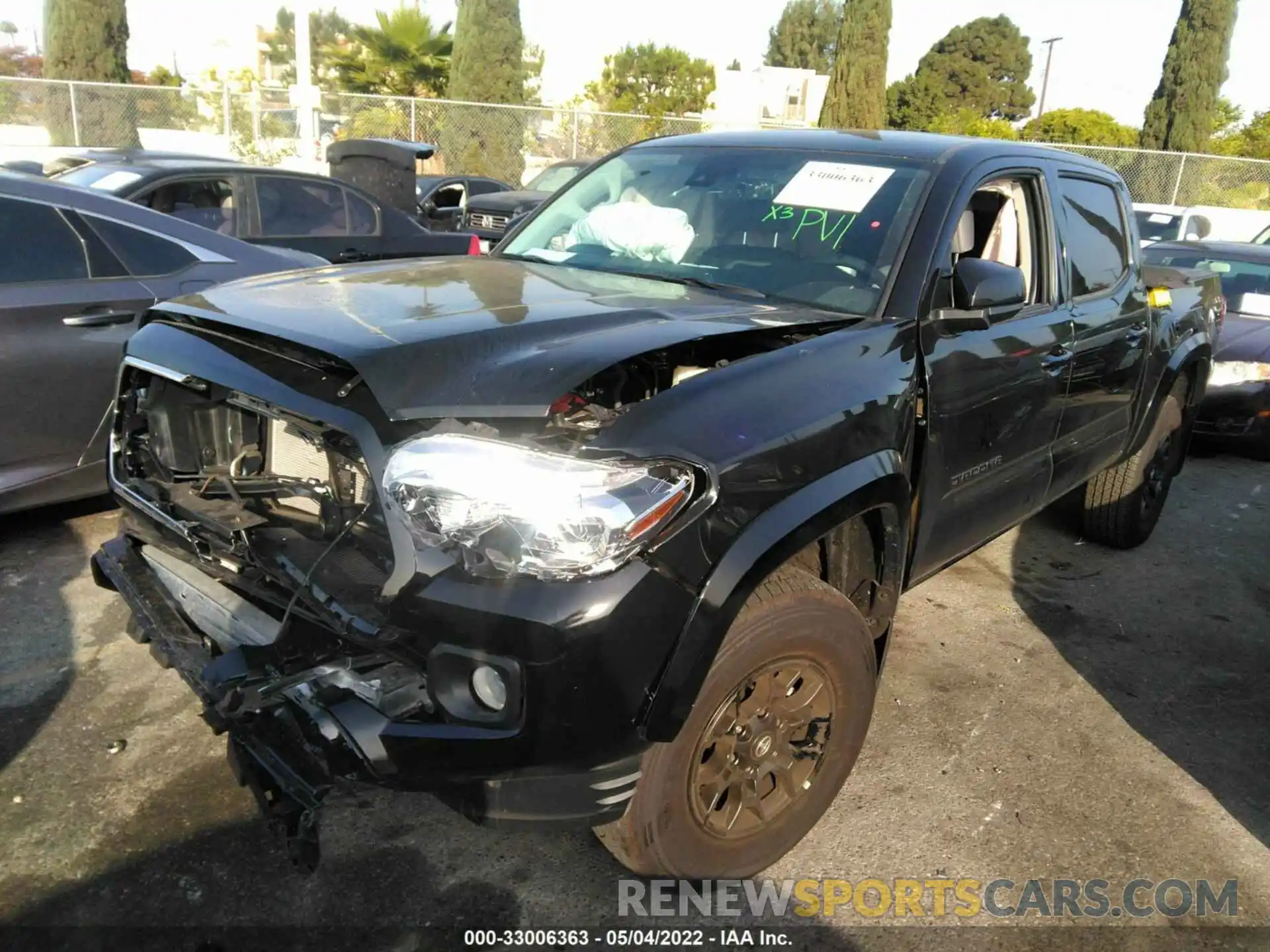 2 Photograph of a damaged car 3TMAZ5CN6NM171841 TOYOTA TACOMA 2WD 2022