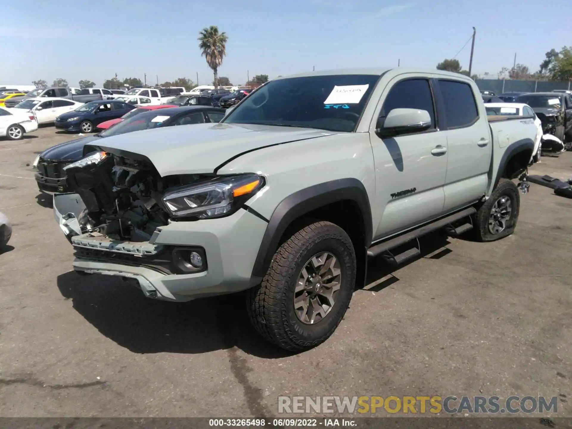 2 Photograph of a damaged car 3TMAZ5CN6NM178160 TOYOTA TACOMA 2WD 2022