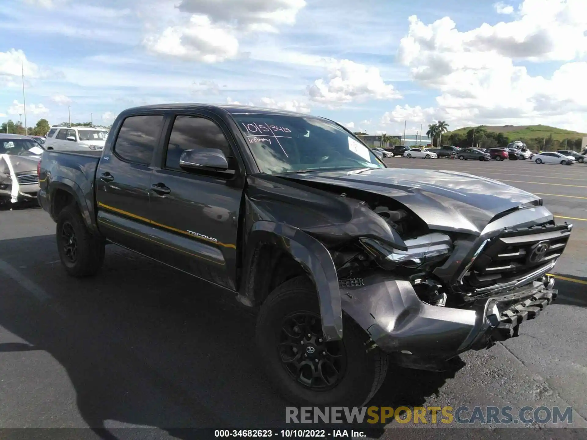 1 Photograph of a damaged car 3TMAZ5CNXNM163581 TOYOTA TACOMA 2WD 2022