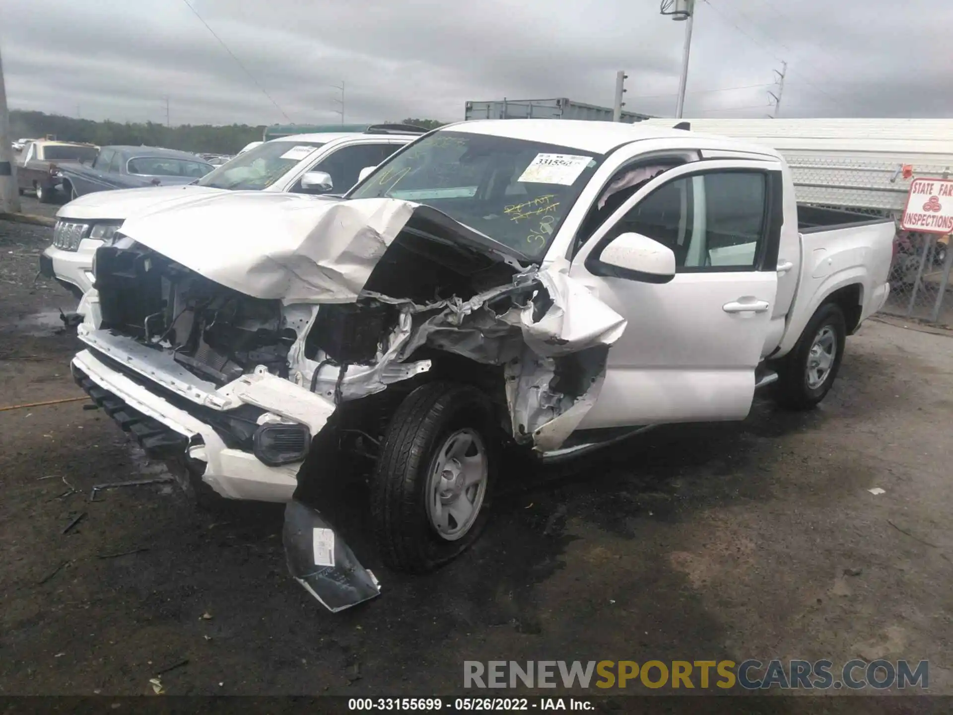 2 Photograph of a damaged car 3TYAX5GN0NT041140 TOYOTA TACOMA 2WD 2022