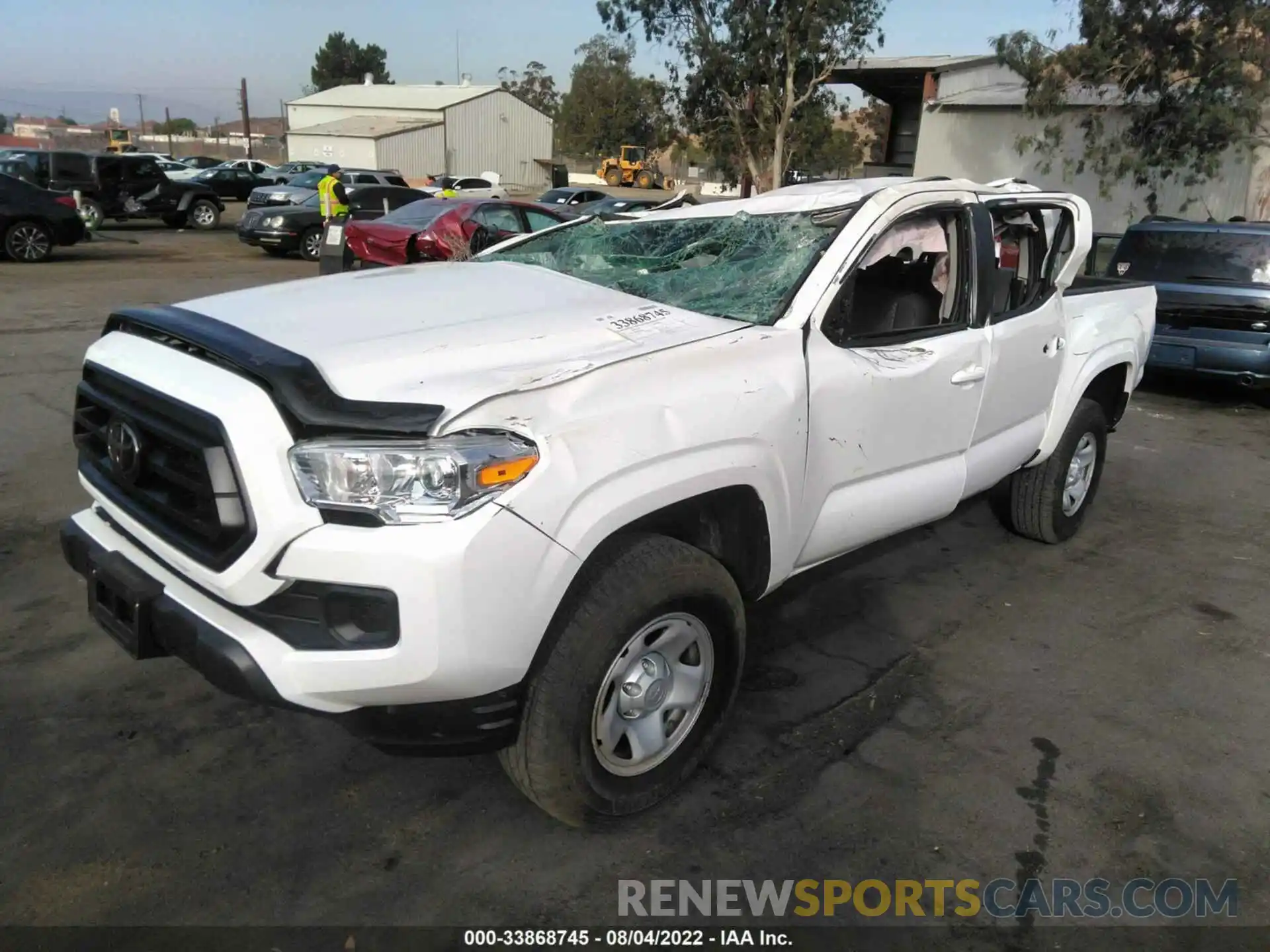 2 Photograph of a damaged car 3TYAX5GN0NT048041 TOYOTA TACOMA 2WD 2022