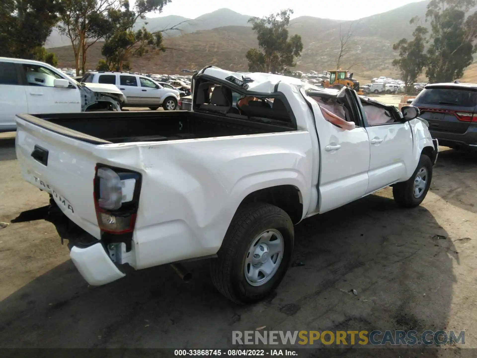 4 Photograph of a damaged car 3TYAX5GN0NT048041 TOYOTA TACOMA 2WD 2022