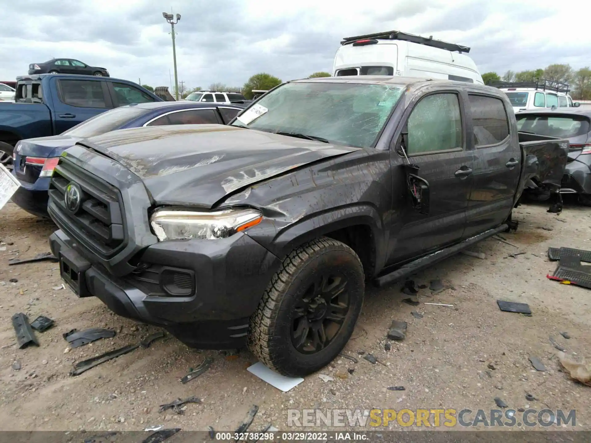 2 Photograph of a damaged car 3TYAX5GN4NT036250 TOYOTA TACOMA 2WD 2022