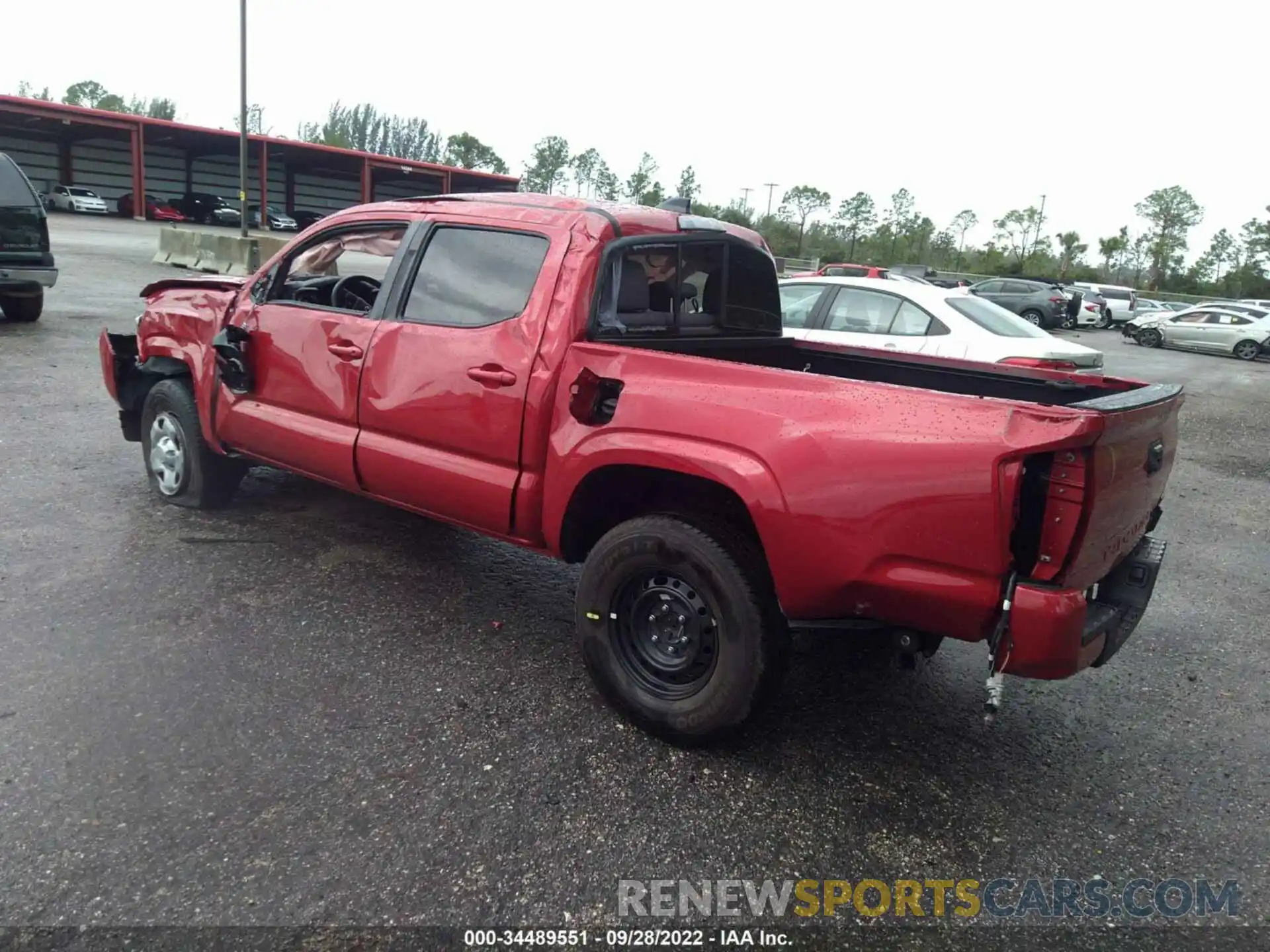 3 Photograph of a damaged car 3TYAX5GN4NT045756 TOYOTA TACOMA 2WD 2022