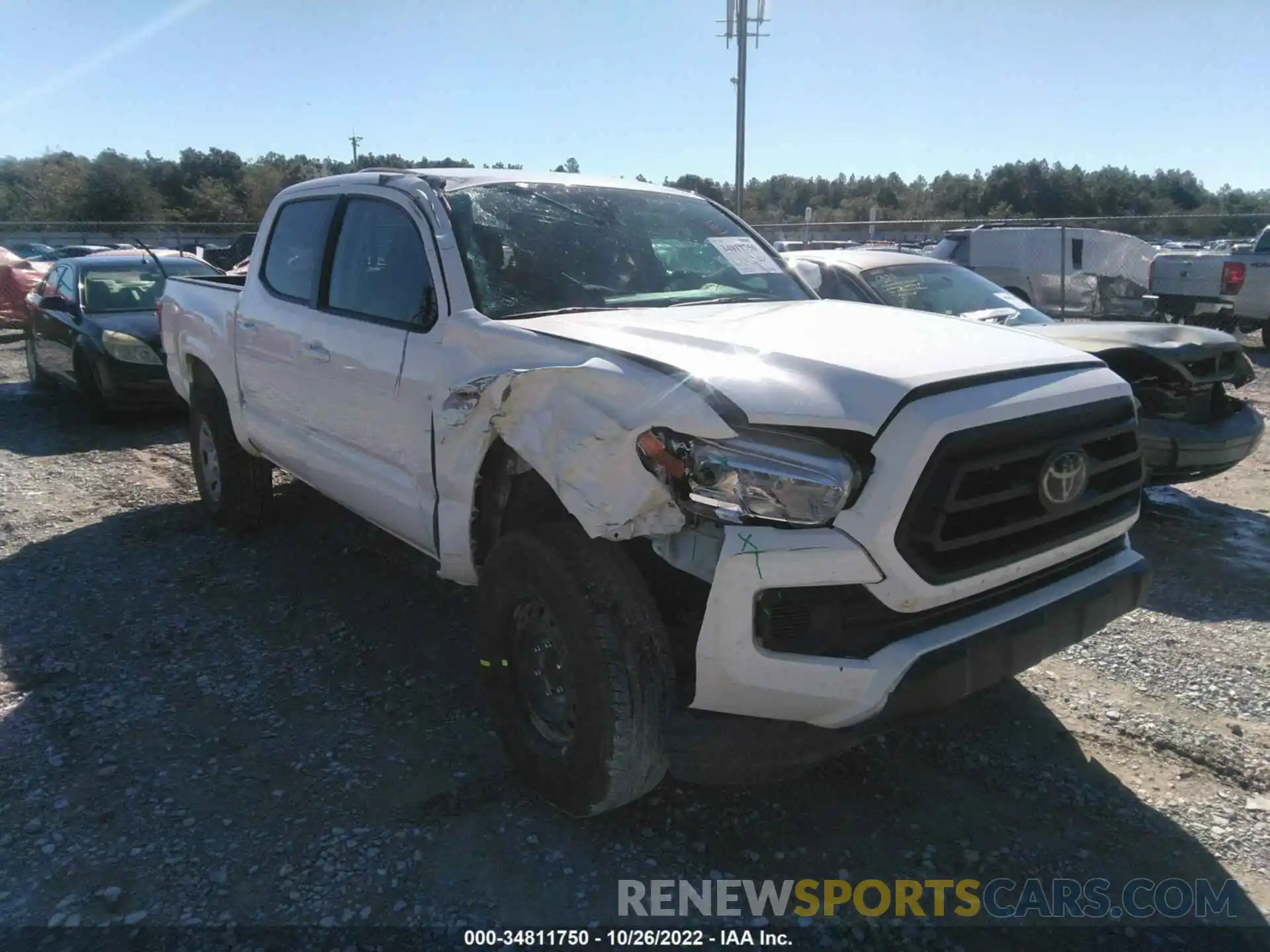 1 Photograph of a damaged car 3TYAX5GN4NT050133 TOYOTA TACOMA 2WD 2022