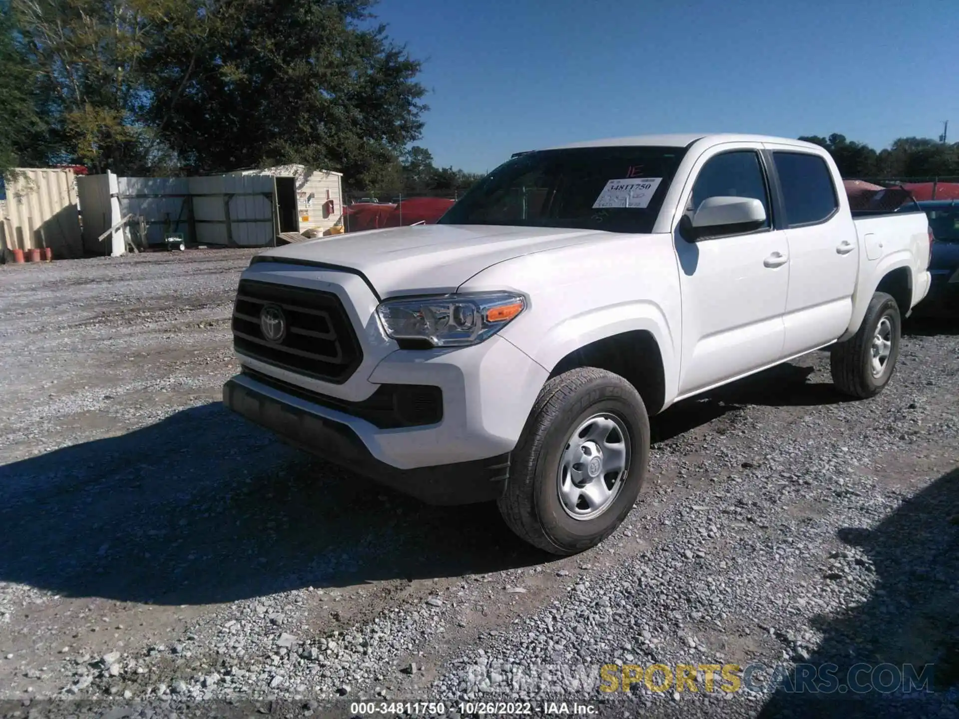 2 Photograph of a damaged car 3TYAX5GN4NT050133 TOYOTA TACOMA 2WD 2022