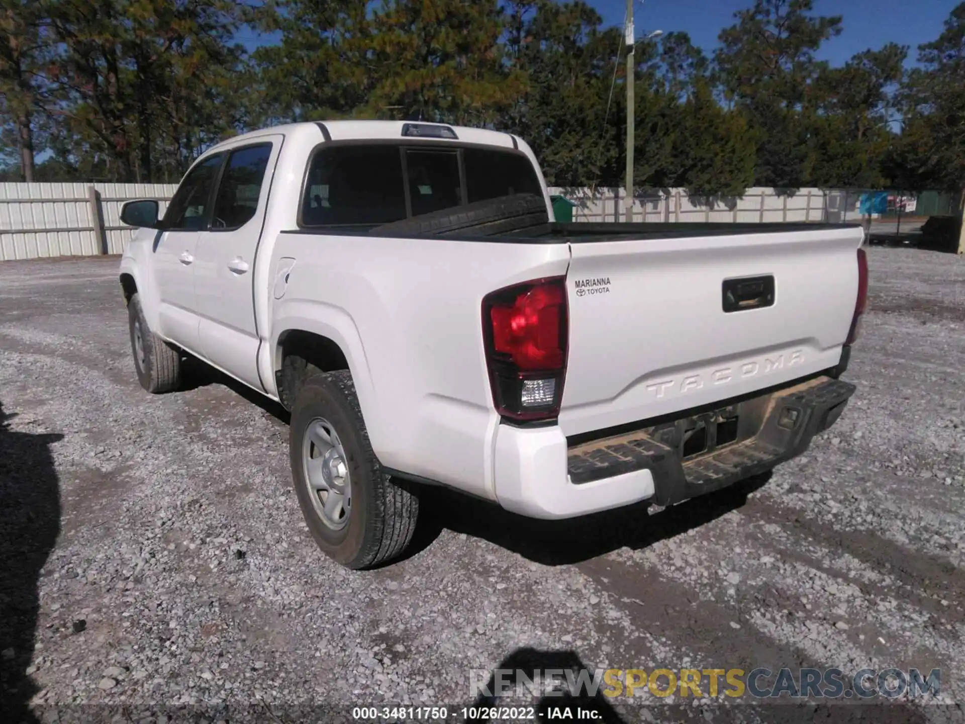 3 Photograph of a damaged car 3TYAX5GN4NT050133 TOYOTA TACOMA 2WD 2022