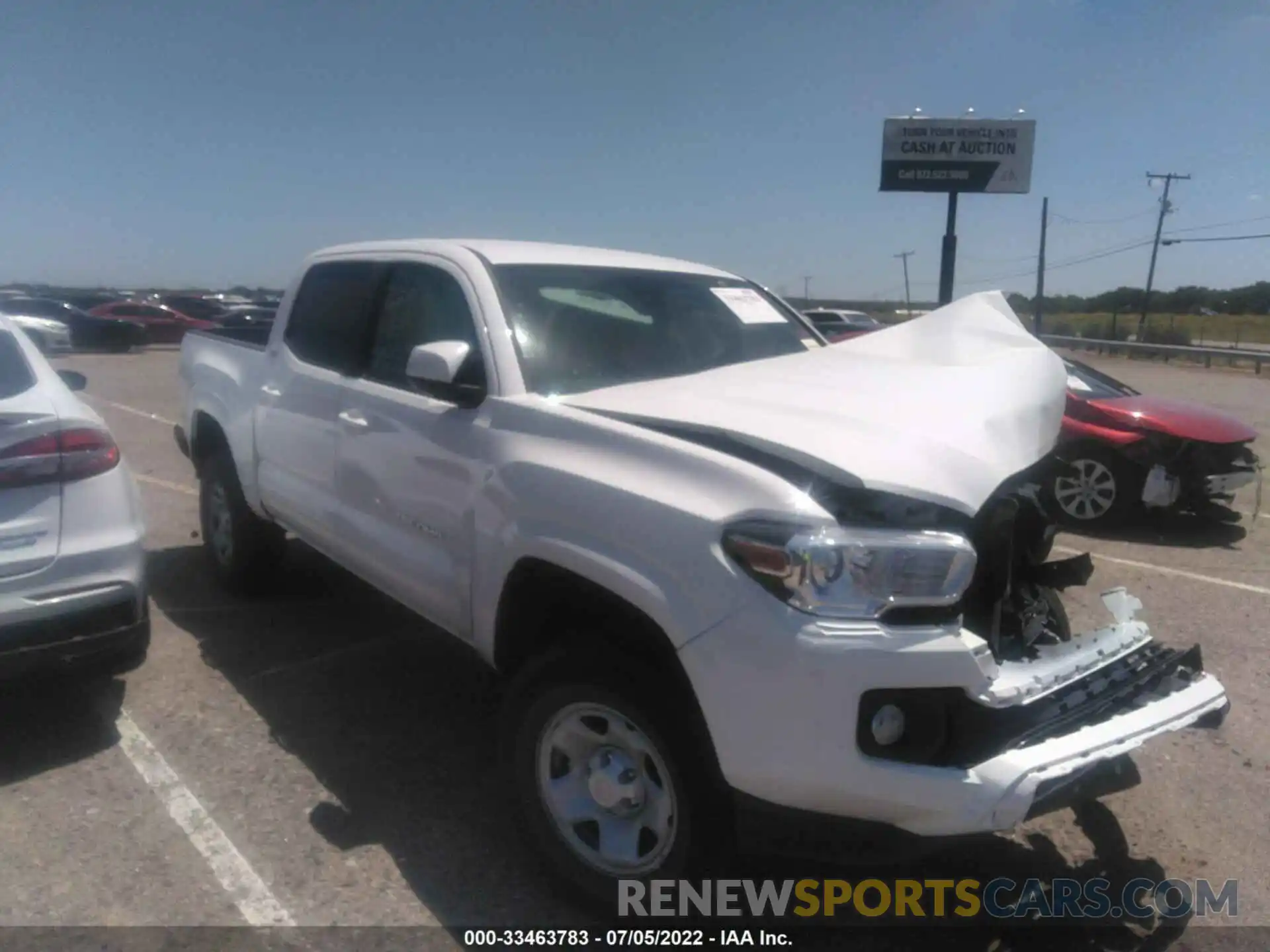 1 Photograph of a damaged car 3TYAX5GN5NT055051 TOYOTA TACOMA 2WD 2022