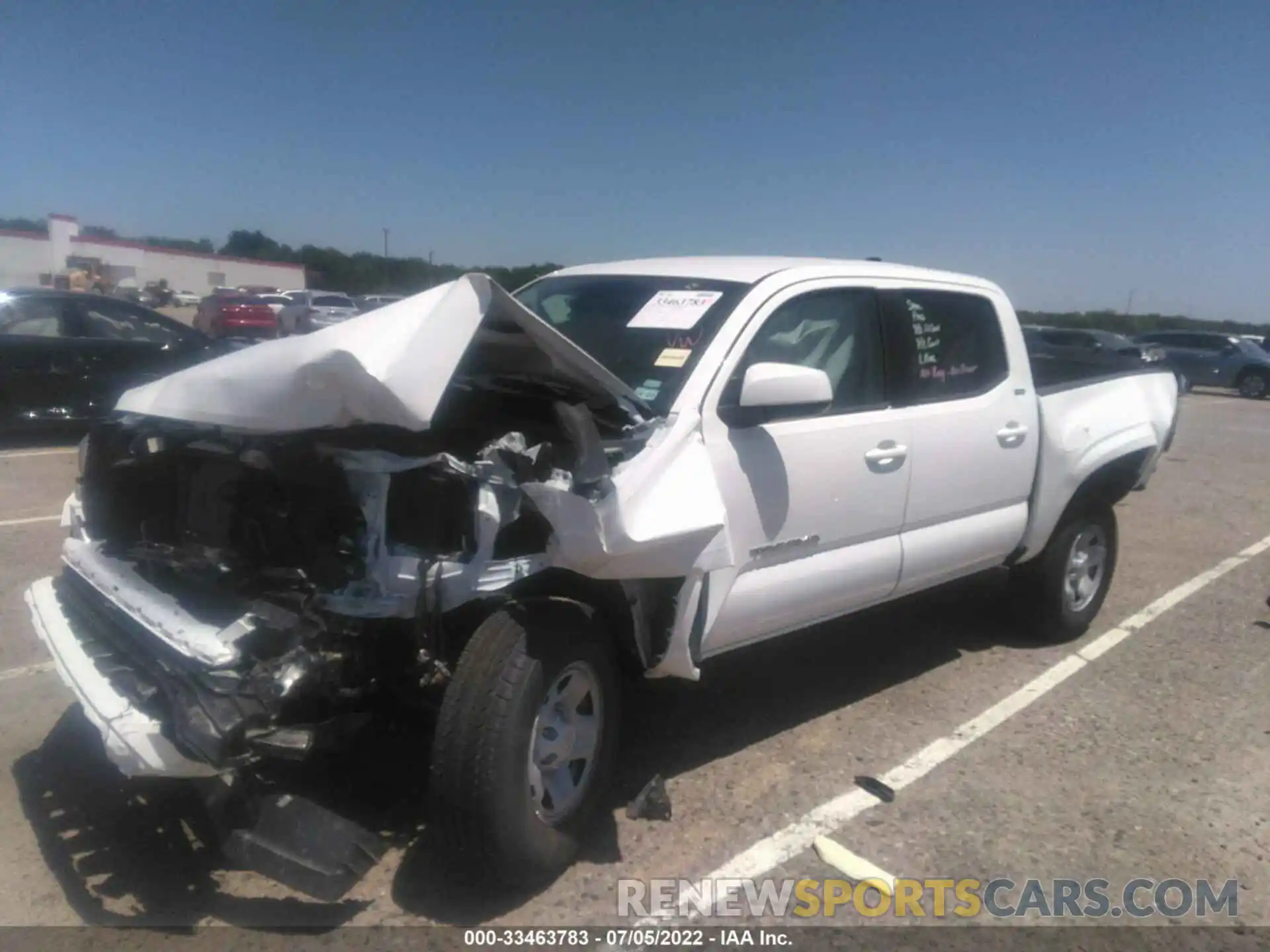 2 Photograph of a damaged car 3TYAX5GN5NT055051 TOYOTA TACOMA 2WD 2022