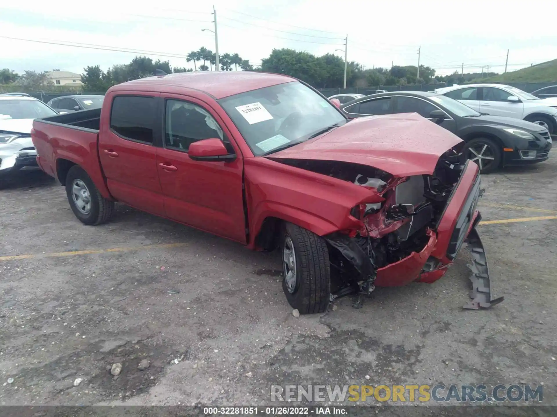 1 Photograph of a damaged car 3TYAX5GN7NT038560 TOYOTA TACOMA 2WD 2022