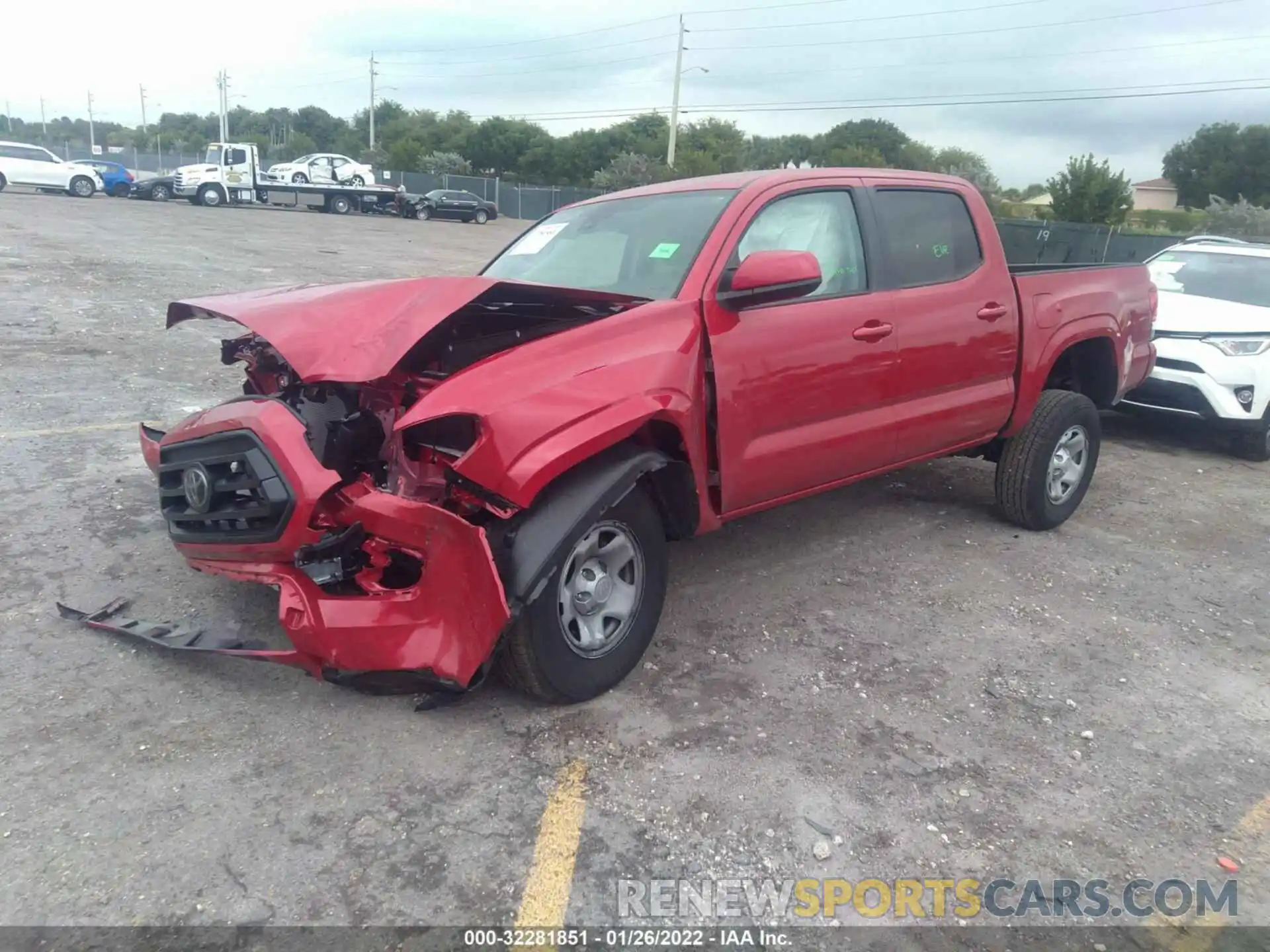 2 Photograph of a damaged car 3TYAX5GN7NT038560 TOYOTA TACOMA 2WD 2022