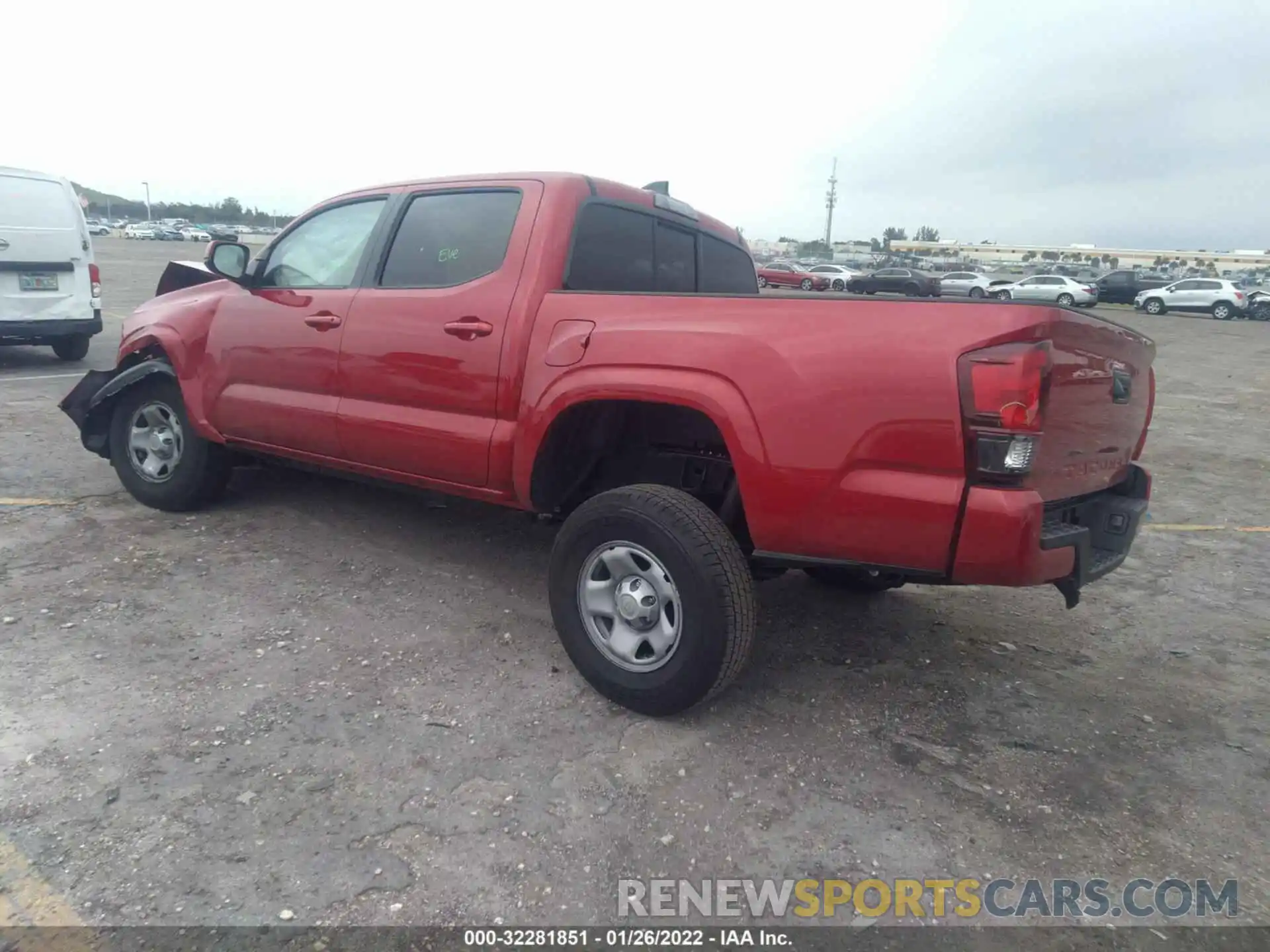 3 Photograph of a damaged car 3TYAX5GN7NT038560 TOYOTA TACOMA 2WD 2022