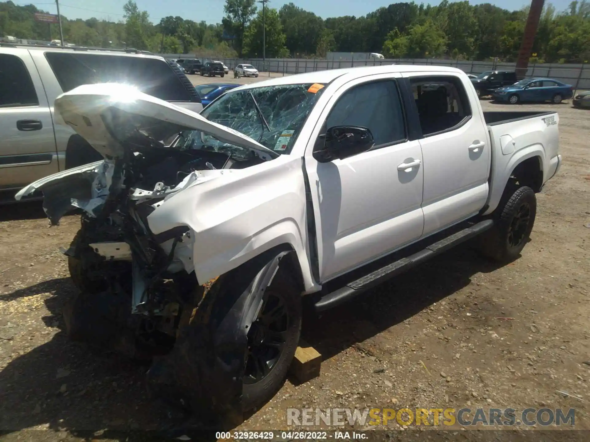 2 Photograph of a damaged car 3TYAX5GN8NT034534 TOYOTA TACOMA 2WD 2022