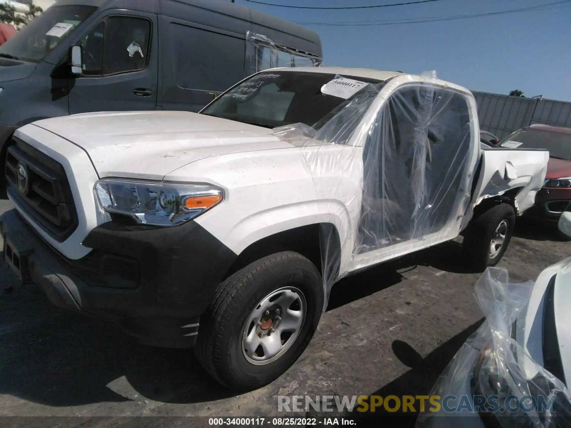 2 Photograph of a damaged car 3TYRX5GN2NT048125 TOYOTA TACOMA 2WD 2022