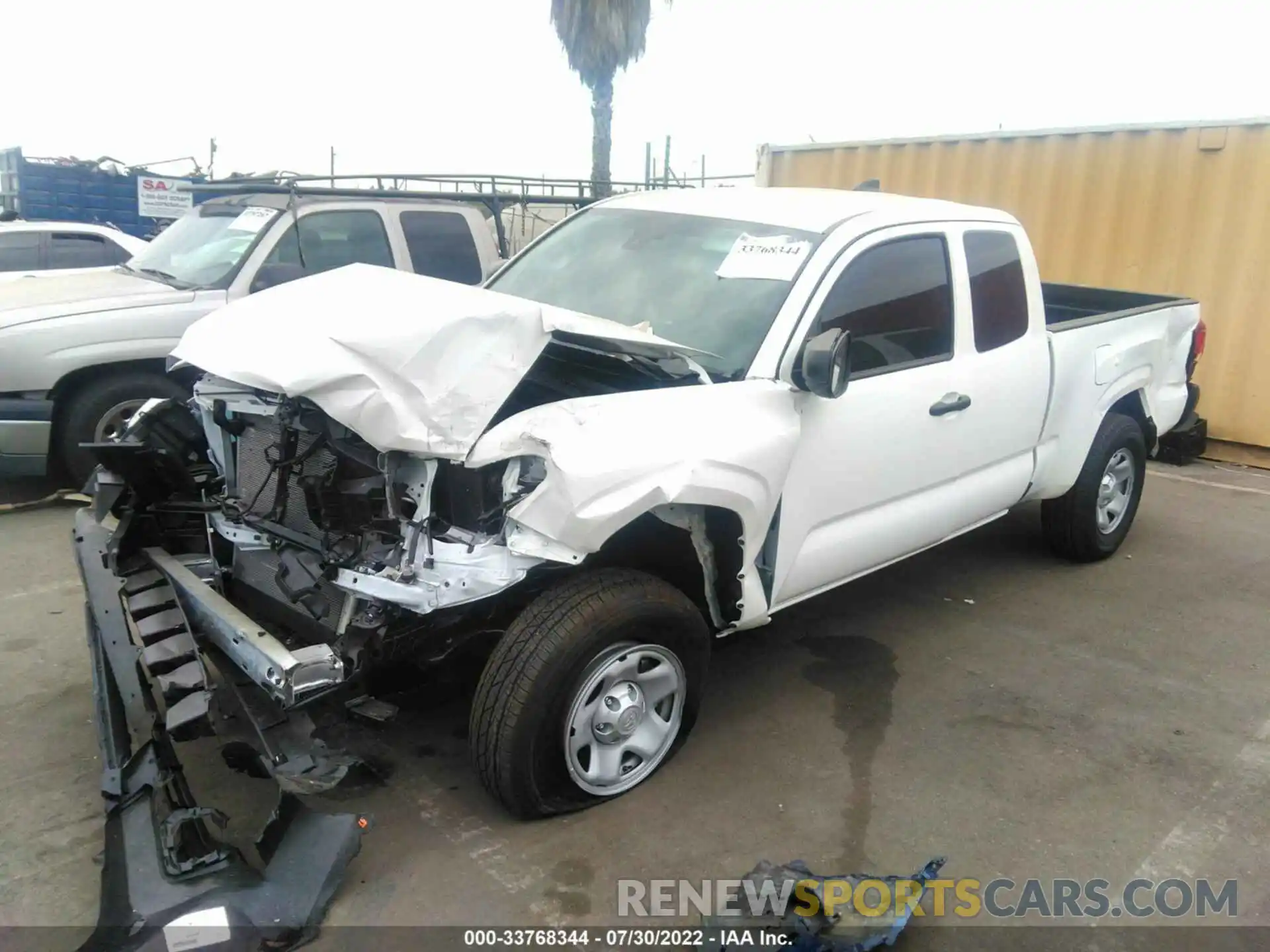 2 Photograph of a damaged car 3TYRX5GN2NT052028 TOYOTA TACOMA 2WD 2022