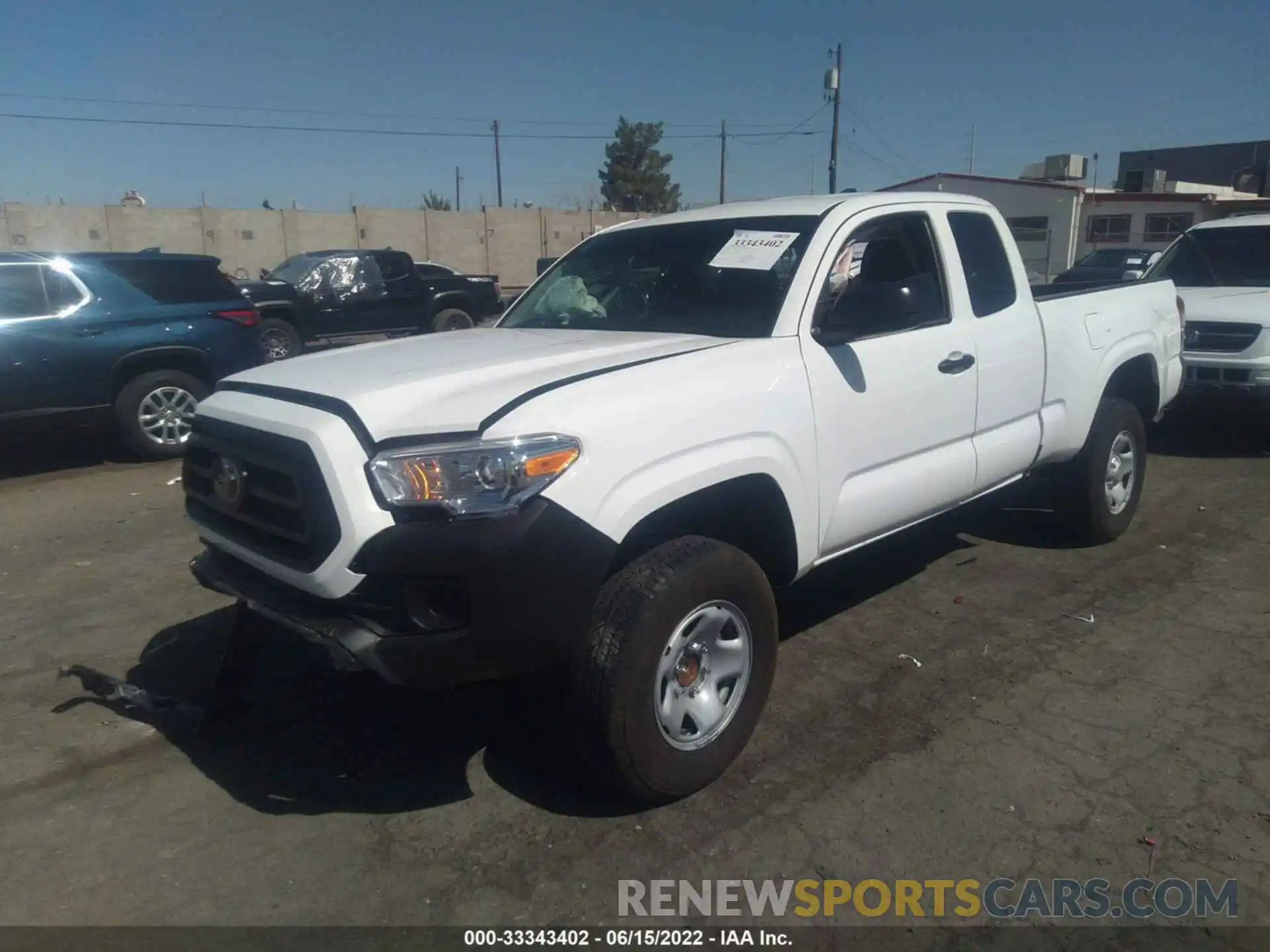 2 Photograph of a damaged car 3TYRX5GN3NT050451 TOYOTA TACOMA 2WD 2022