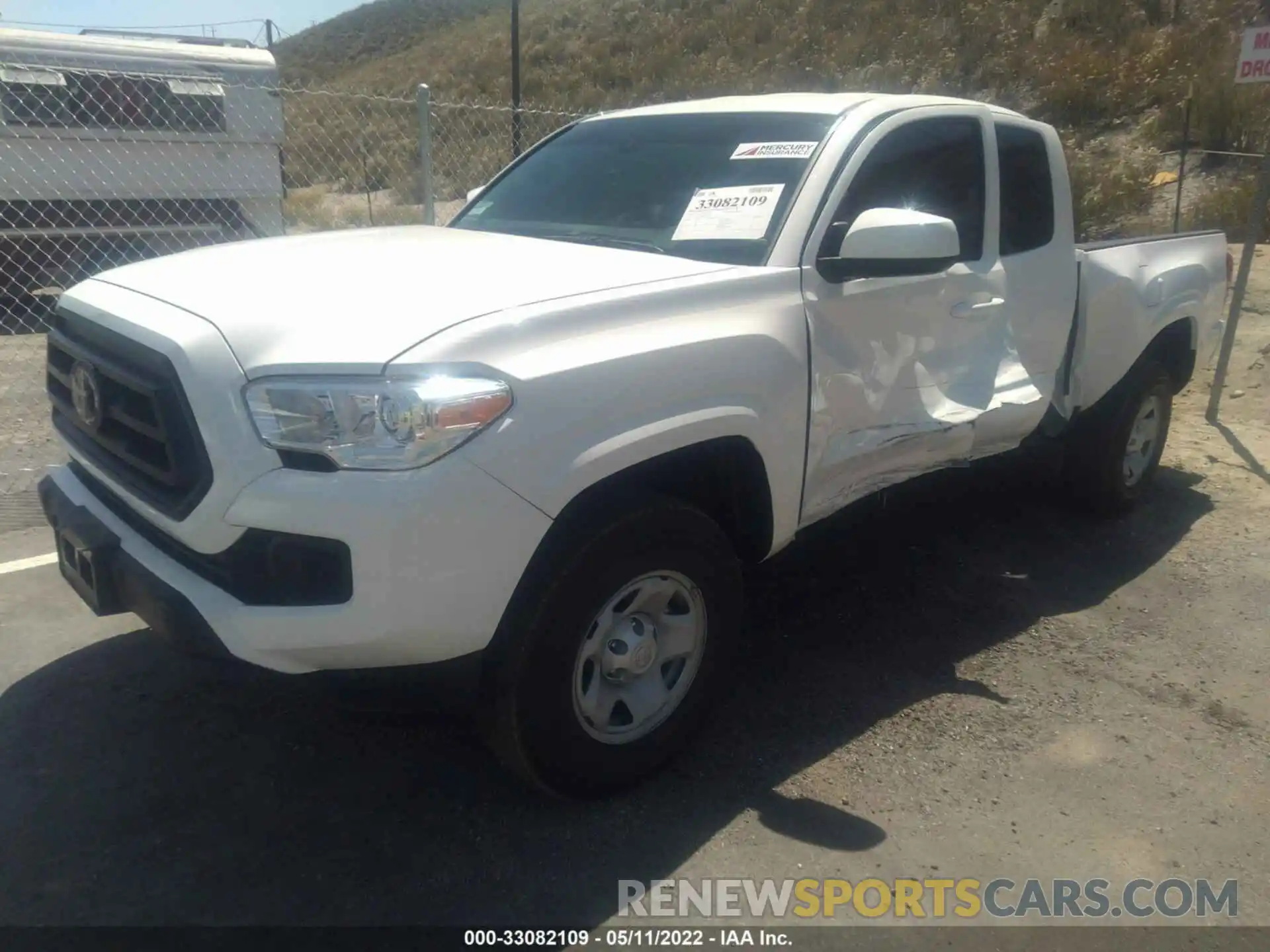 2 Photograph of a damaged car 3TYRX5GN3NT050479 TOYOTA TACOMA 2WD 2022