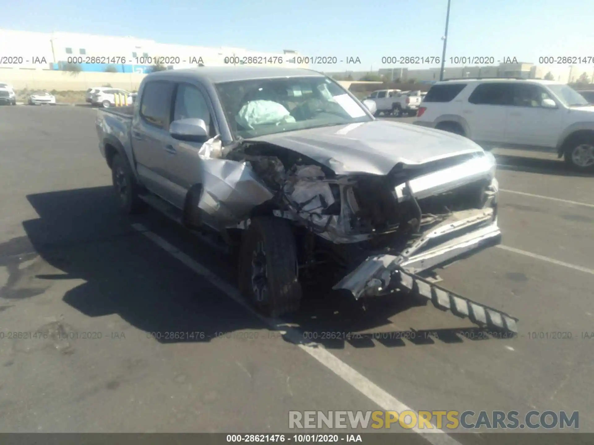 1 Photograph of a damaged car 3TMCZ5AN0KM194975 TOYOTA TACOMA 4WD 2019