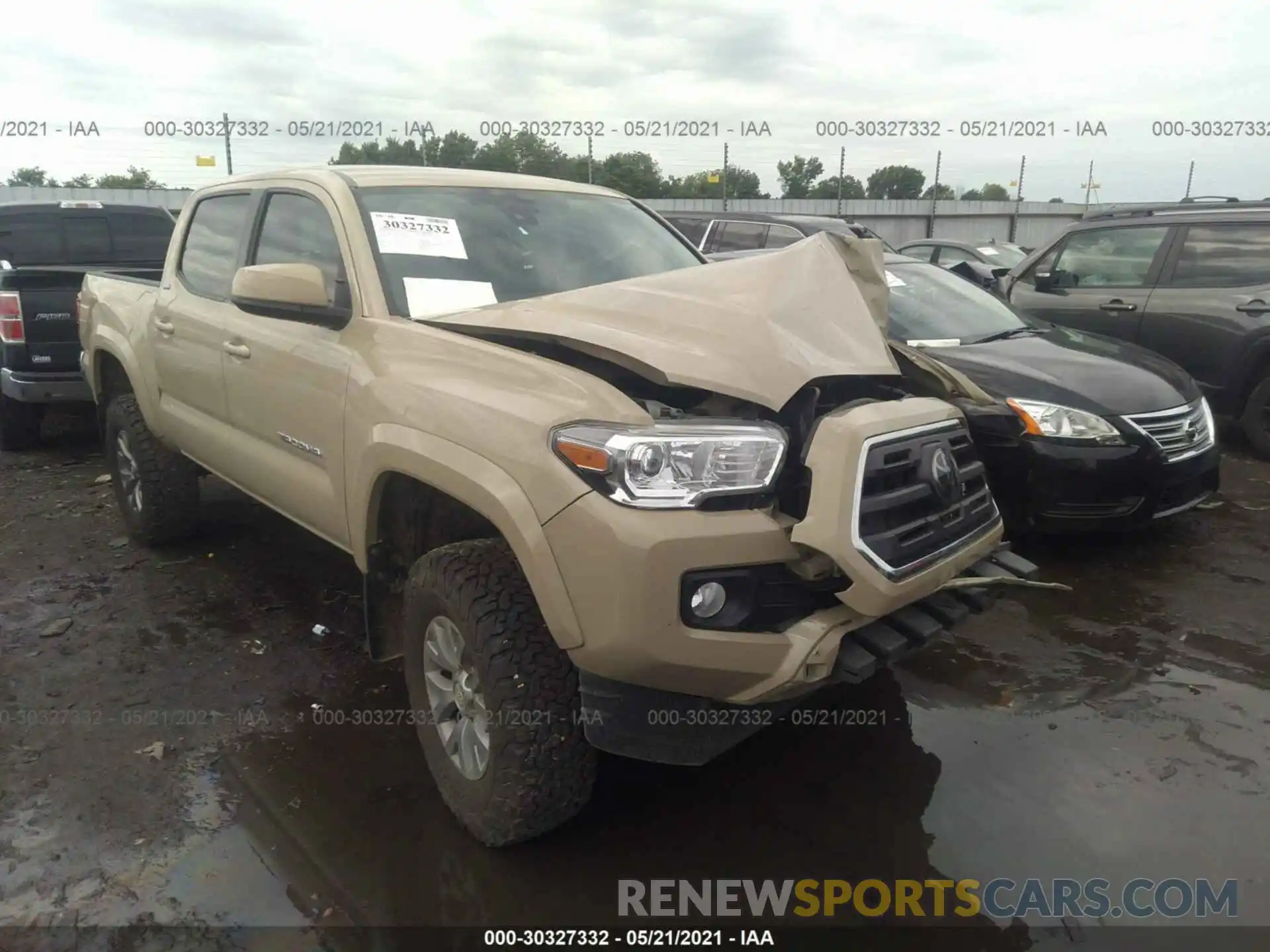 1 Photograph of a damaged car 3TMCZ5AN0KM231958 TOYOTA TACOMA 4WD 2019