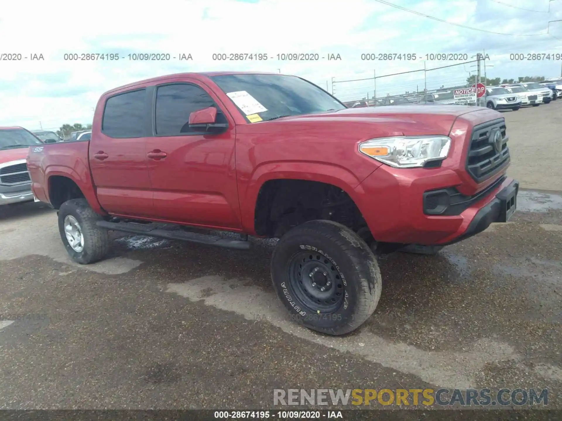 1 Photograph of a damaged car 3TMCZ5AN0KM267973 TOYOTA TACOMA 4WD 2019