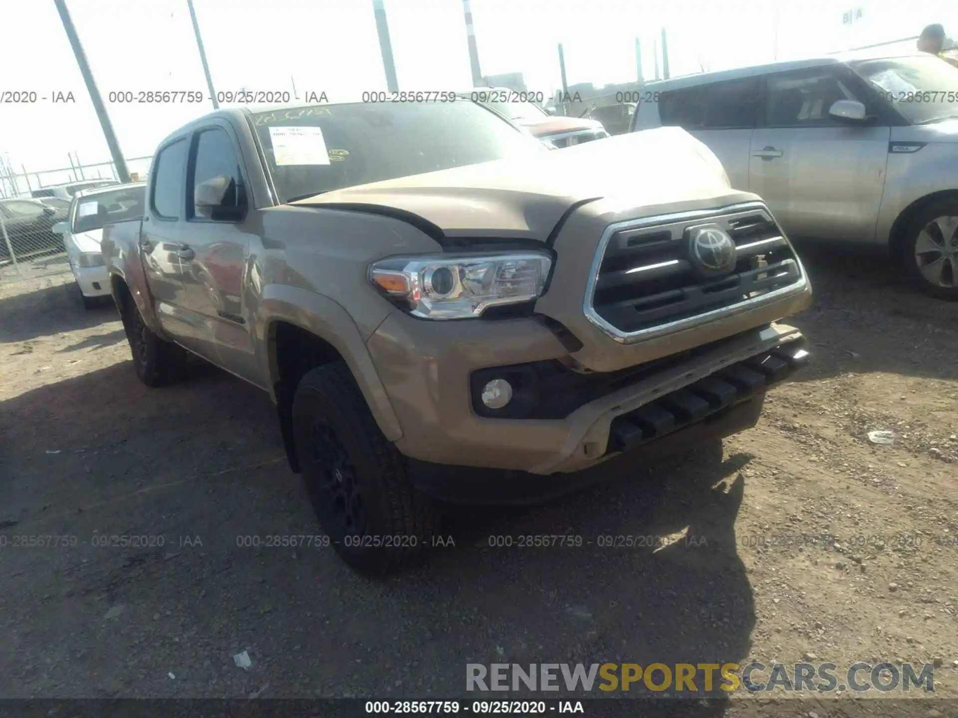 1 Photograph of a damaged car 3TMCZ5AN1KM230687 TOYOTA TACOMA 4WD 2019