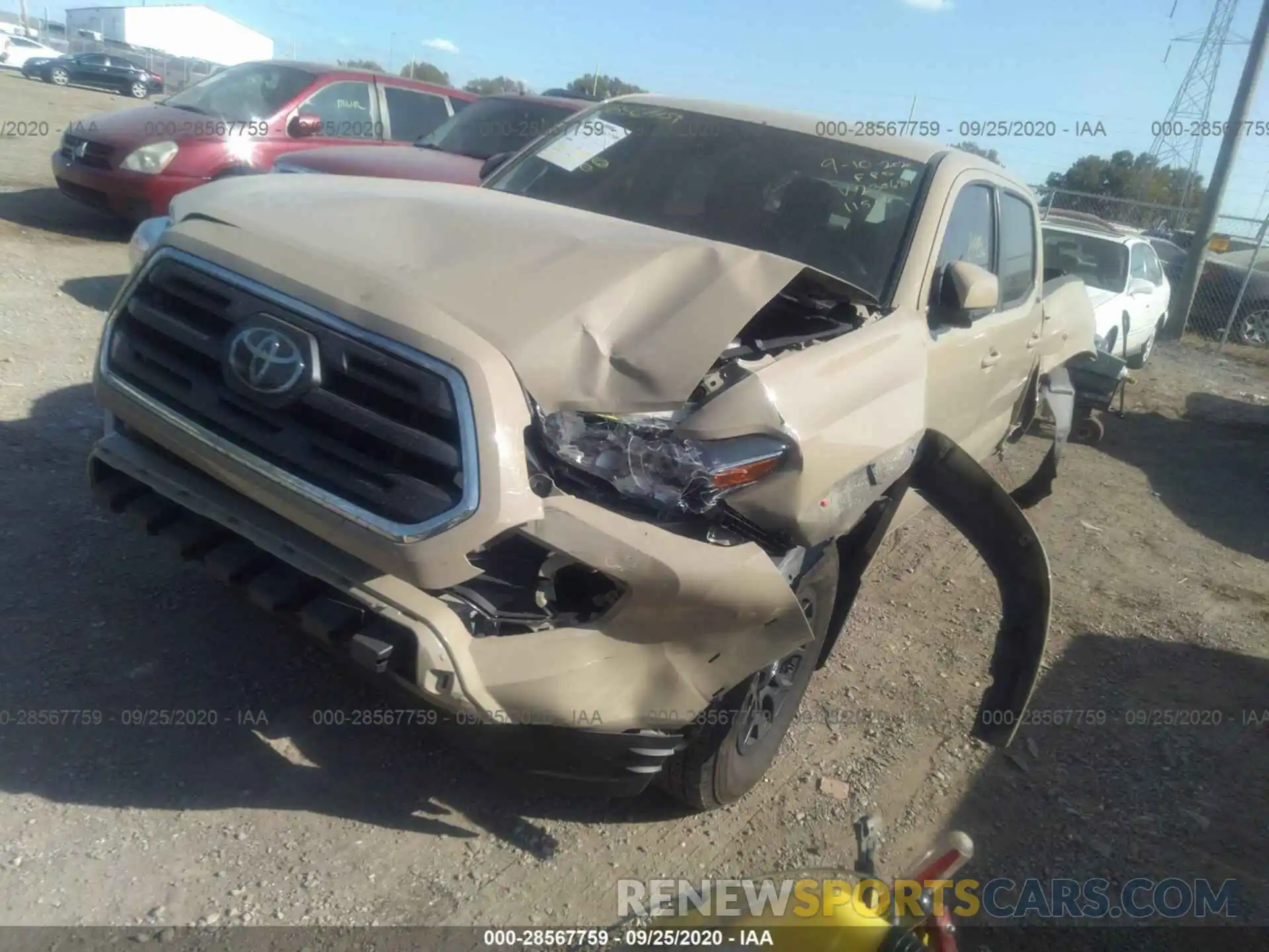 2 Фотография поврежденного автомобиля 3TMCZ5AN1KM230687 TOYOTA TACOMA 4WD 2019