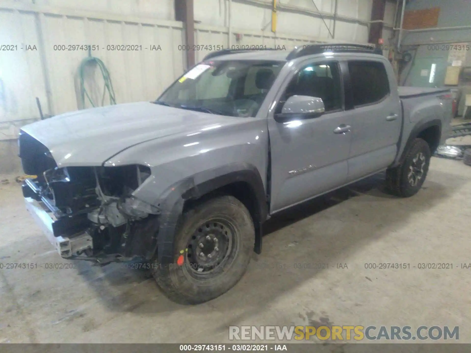 2 Photograph of a damaged car 3TMCZ5AN1KM245562 TOYOTA TACOMA 4WD 2019