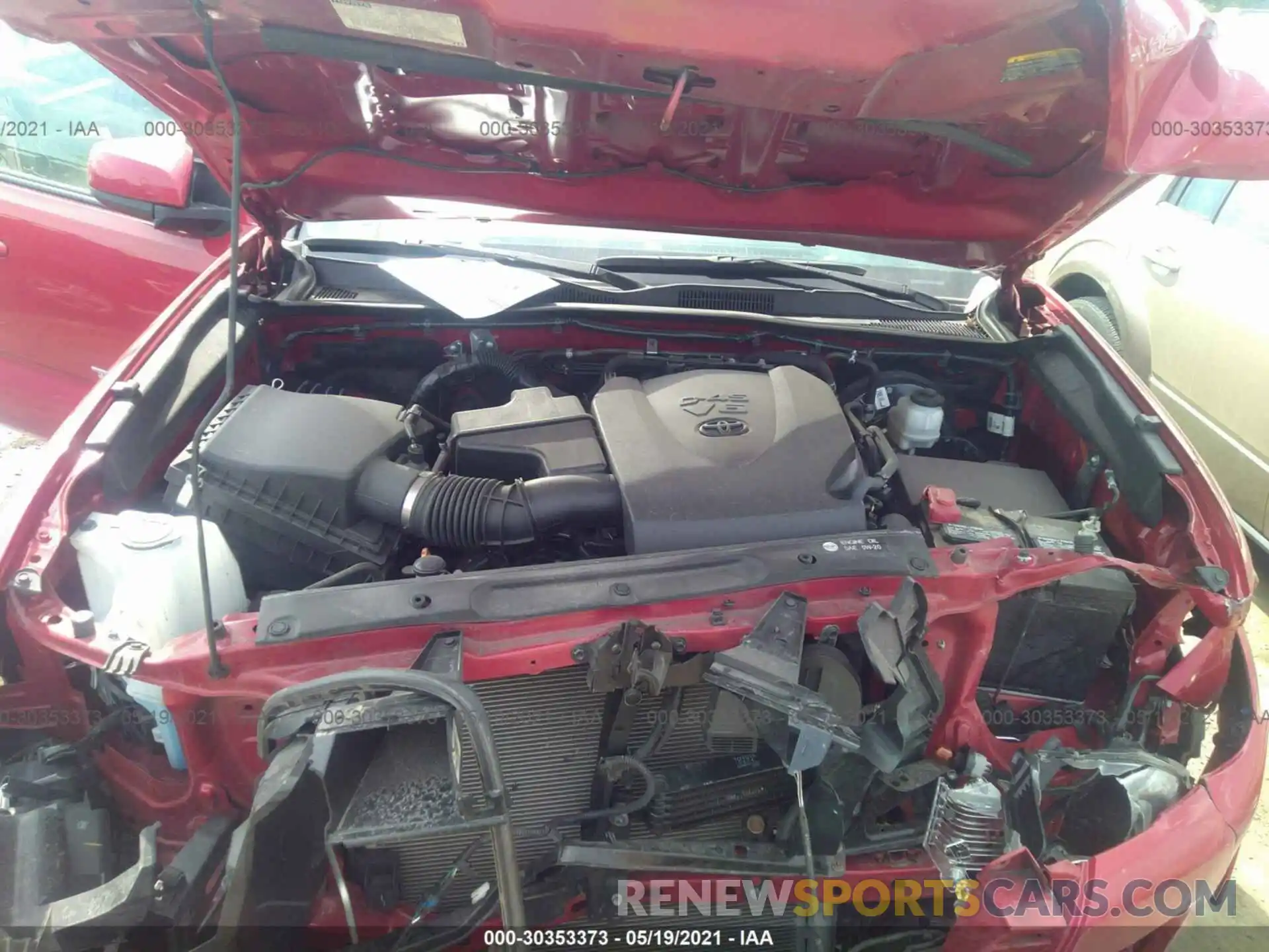 10 Photograph of a damaged car 3TMCZ5AN1KM251829 TOYOTA TACOMA 4WD 2019