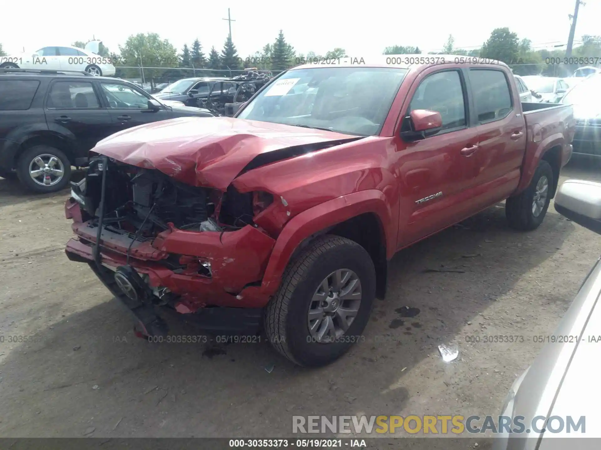 2 Photograph of a damaged car 3TMCZ5AN1KM251829 TOYOTA TACOMA 4WD 2019