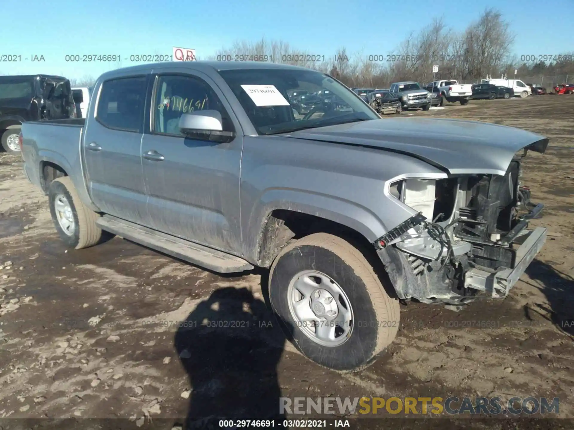 1 Photograph of a damaged car 3TMCZ5AN1KM285365 TOYOTA TACOMA 4WD 2019