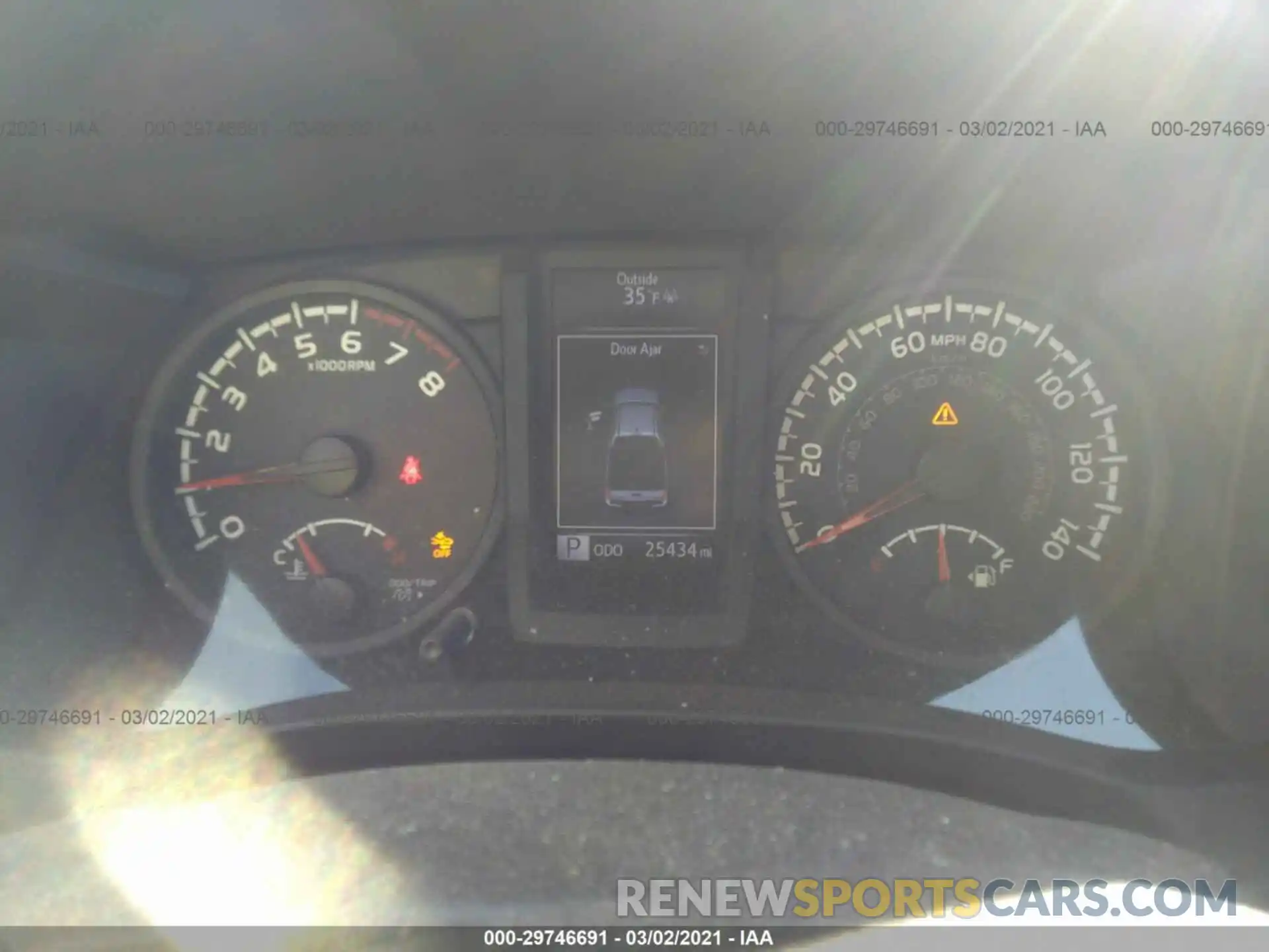 7 Photograph of a damaged car 3TMCZ5AN1KM285365 TOYOTA TACOMA 4WD 2019