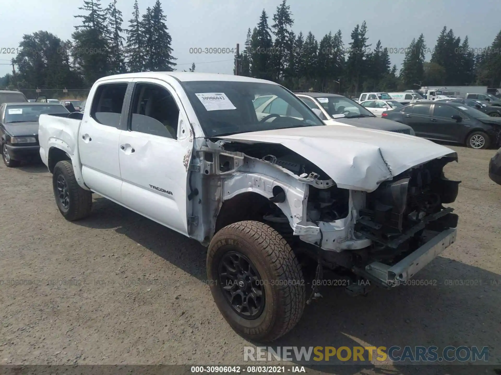 1 Photograph of a damaged car 3TMCZ5AN2KM247496 TOYOTA TACOMA 4WD 2019