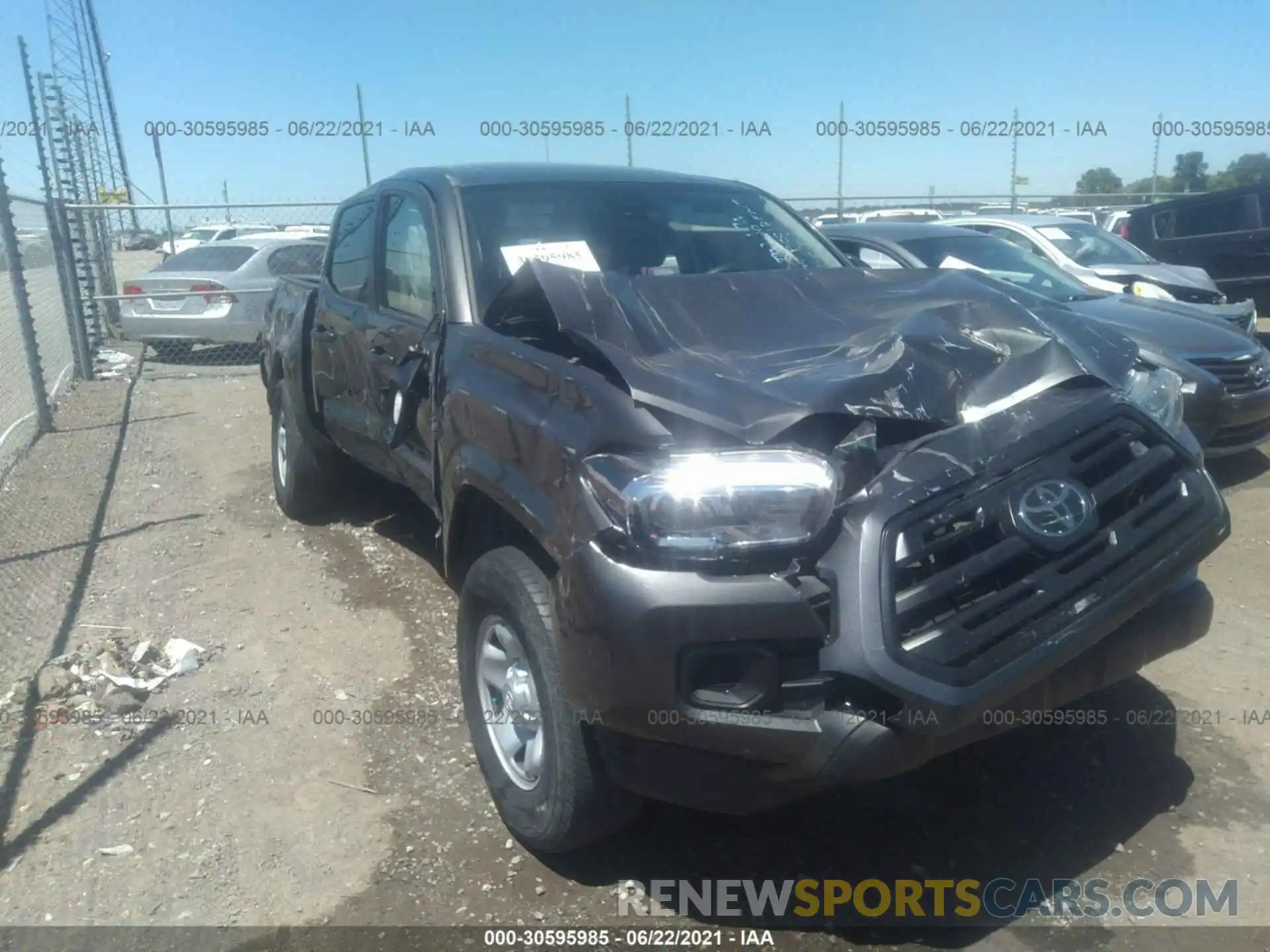 1 Photograph of a damaged car 3TMCZ5AN2KM251483 TOYOTA TACOMA 4WD 2019