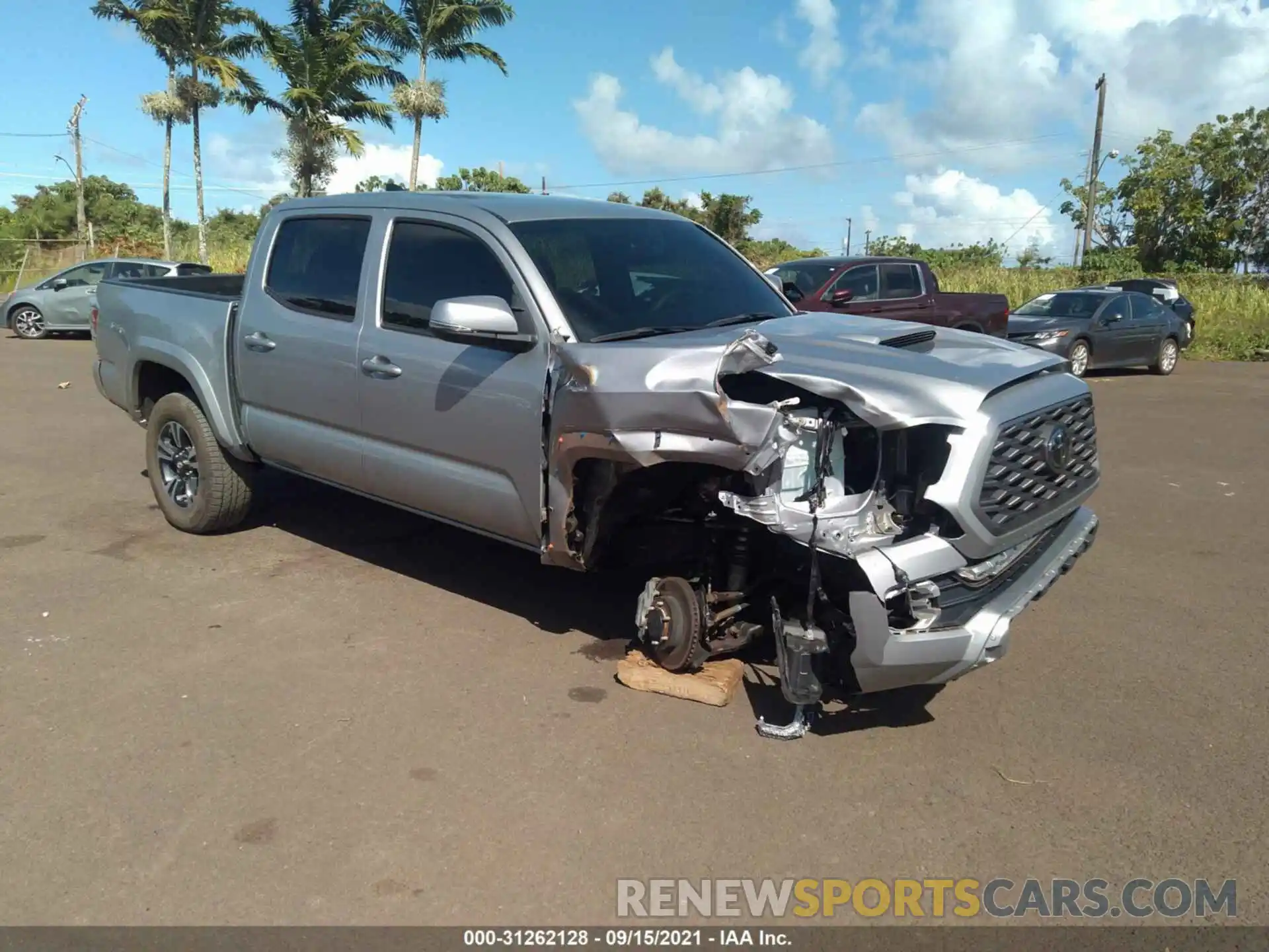 1 Photograph of a damaged car 3TMCZ5AN2KM276917 TOYOTA TACOMA 4WD 2019