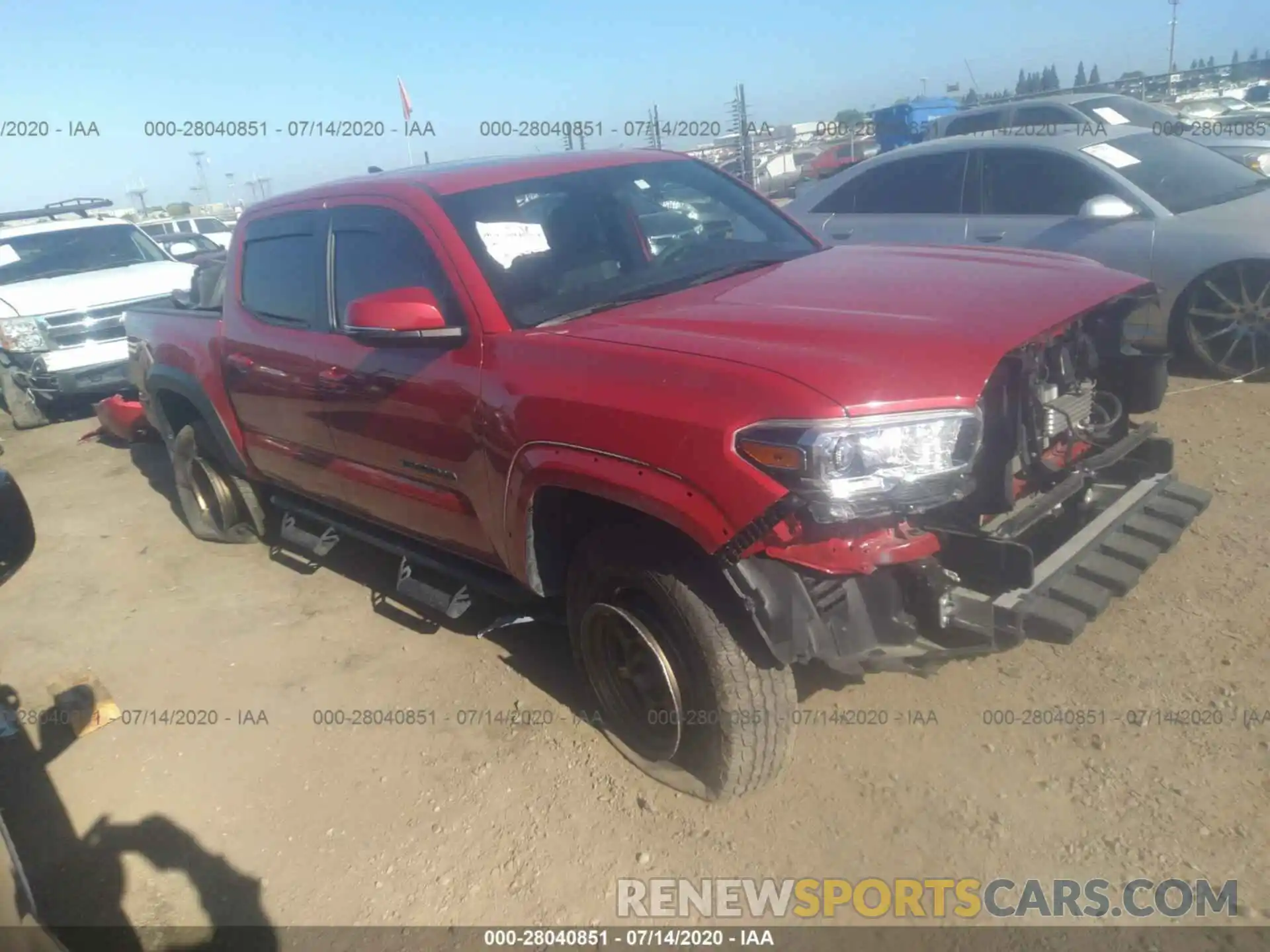 1 Photograph of a damaged car 3TMCZ5AN2KM281230 TOYOTA TACOMA 4WD 2019