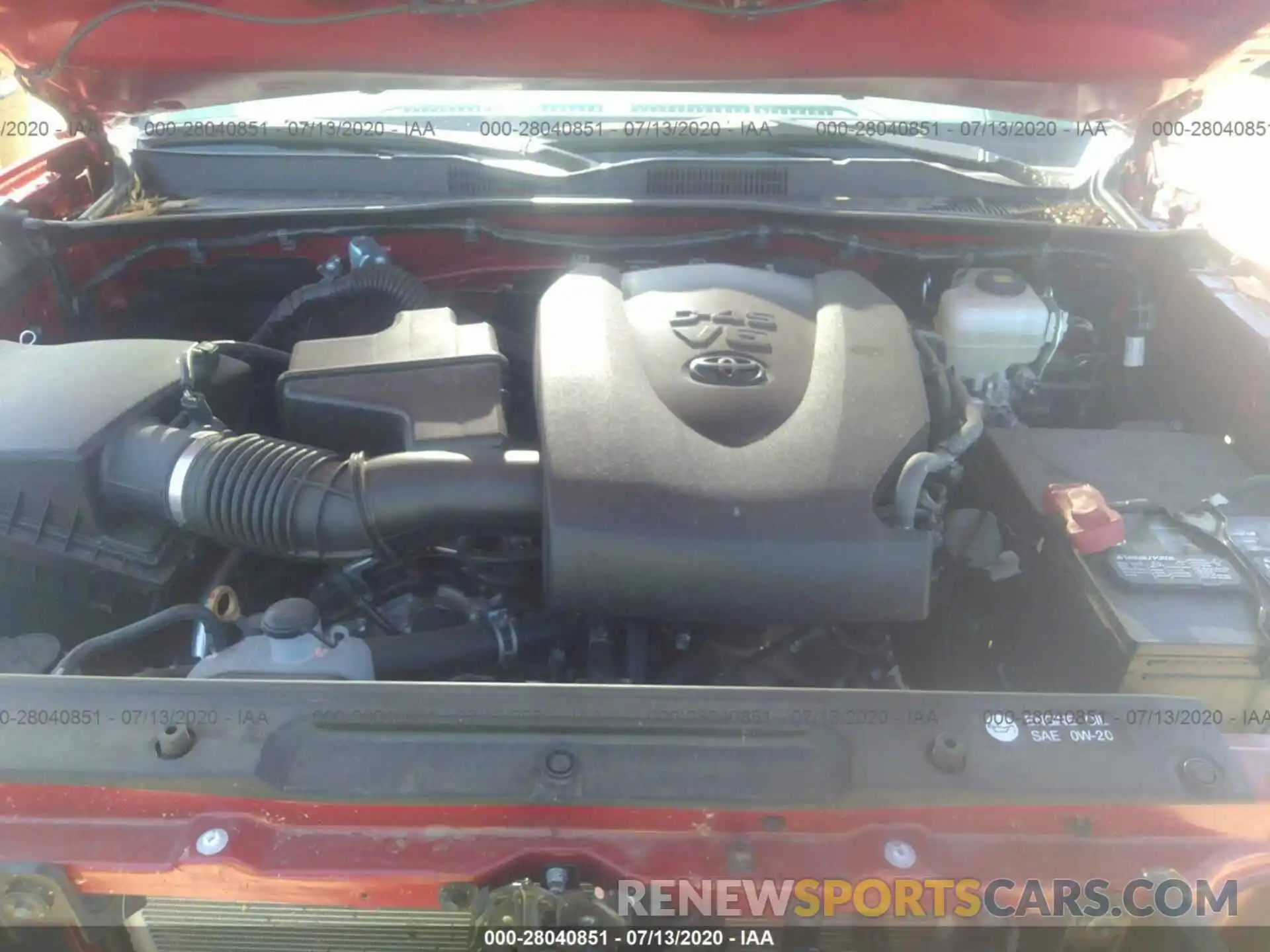 10 Photograph of a damaged car 3TMCZ5AN2KM281230 TOYOTA TACOMA 4WD 2019