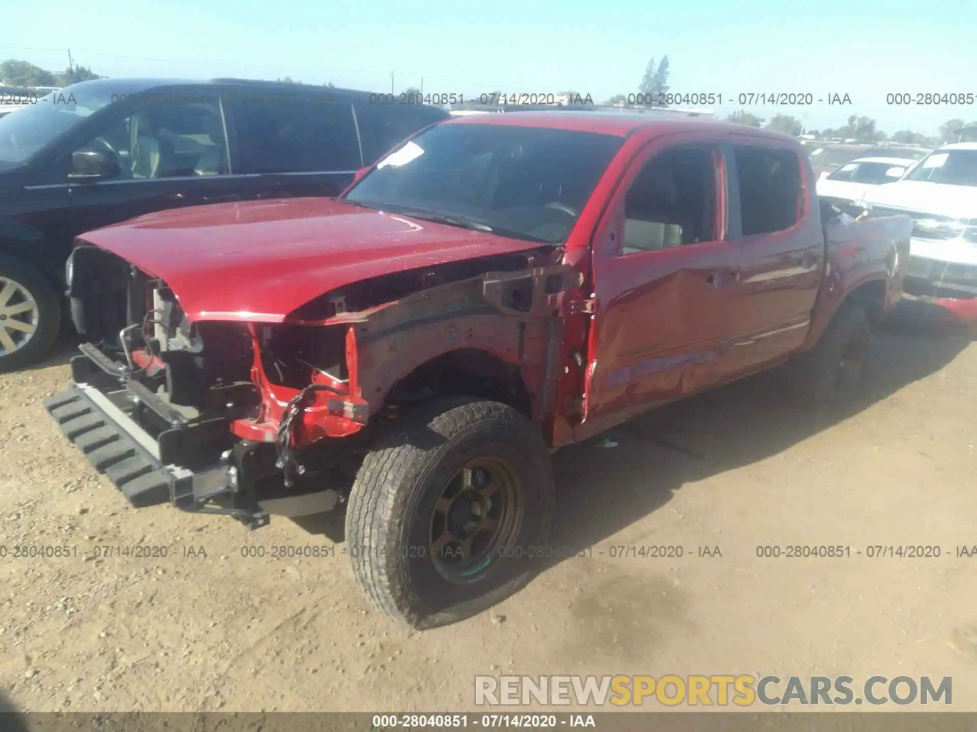 2 Photograph of a damaged car 3TMCZ5AN2KM281230 TOYOTA TACOMA 4WD 2019