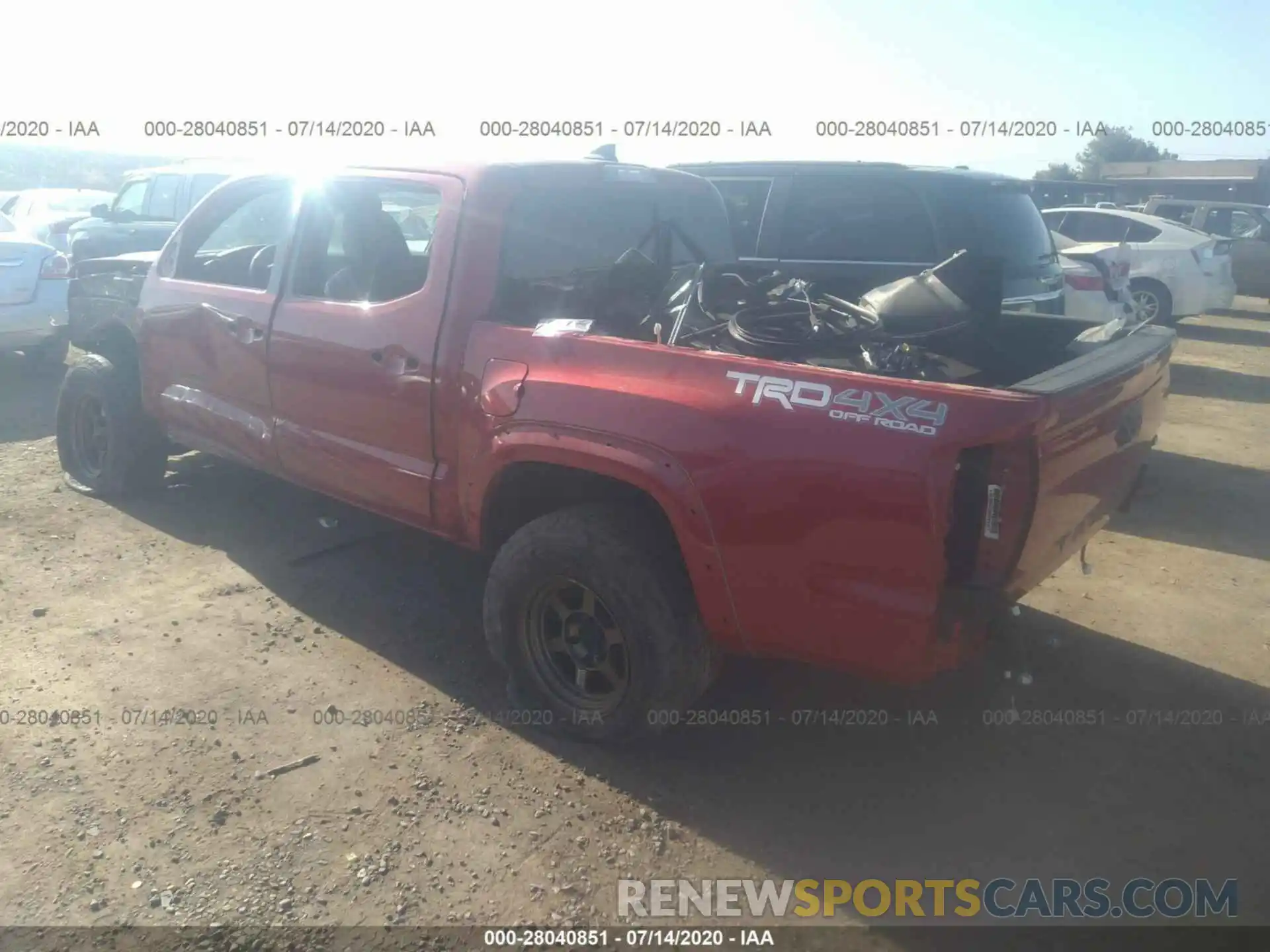 3 Photograph of a damaged car 3TMCZ5AN2KM281230 TOYOTA TACOMA 4WD 2019