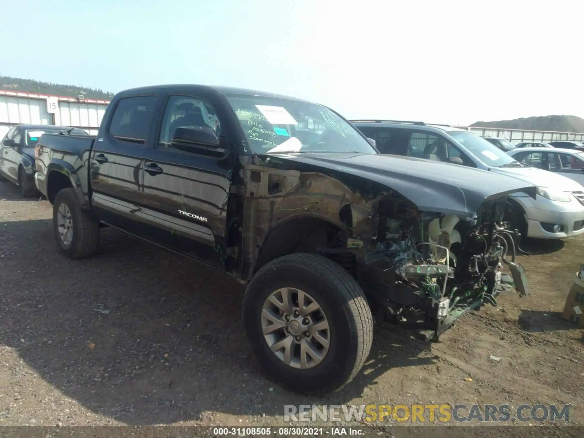 1 Photograph of a damaged car 3TMCZ5AN2KM285200 TOYOTA TACOMA 4WD 2019