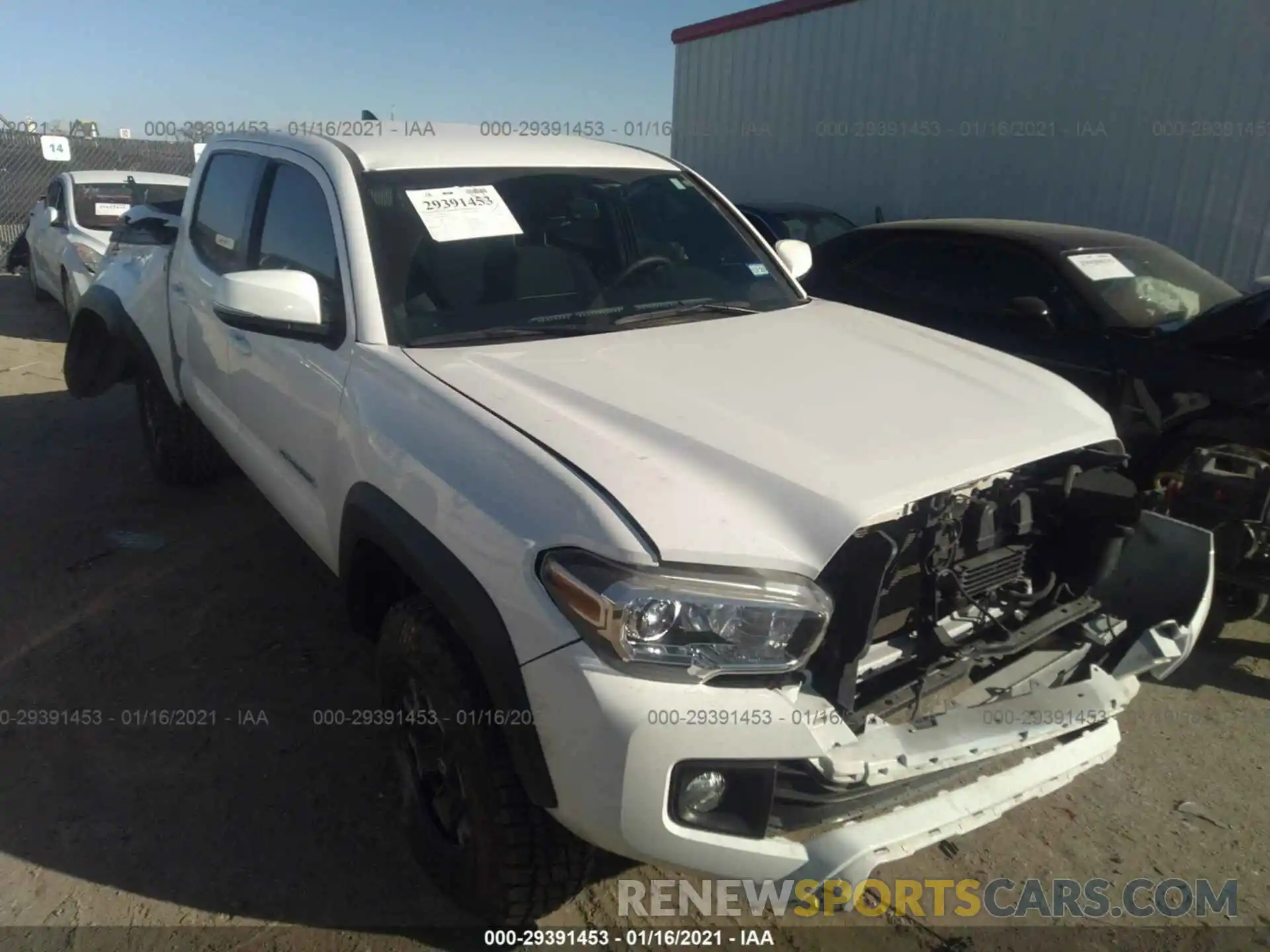 1 Photograph of a damaged car 3TMCZ5AN3KM193576 TOYOTA TACOMA 4WD 2019