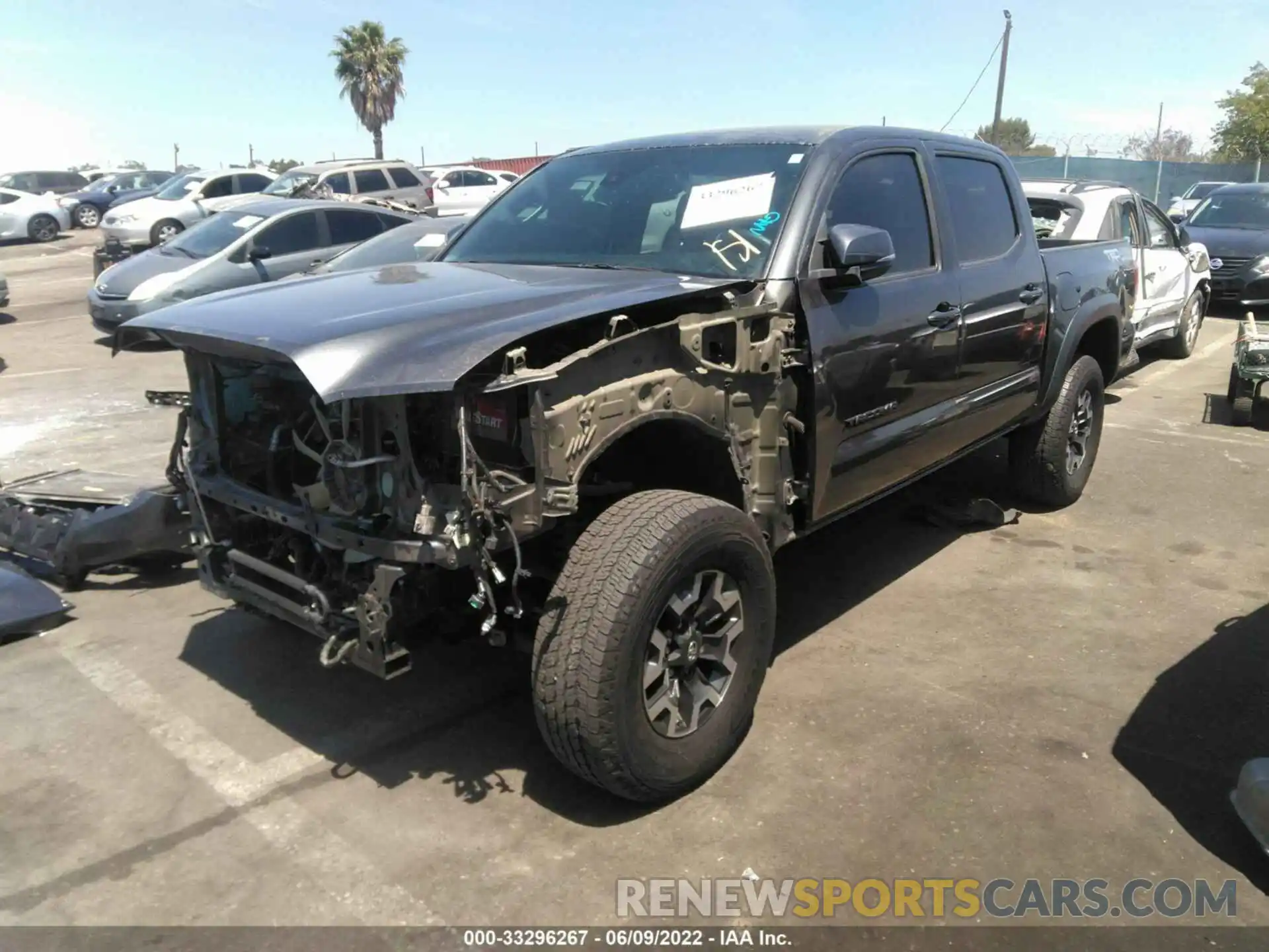 2 Photograph of a damaged car 3TMCZ5AN3KM196817 TOYOTA TACOMA 4WD 2019