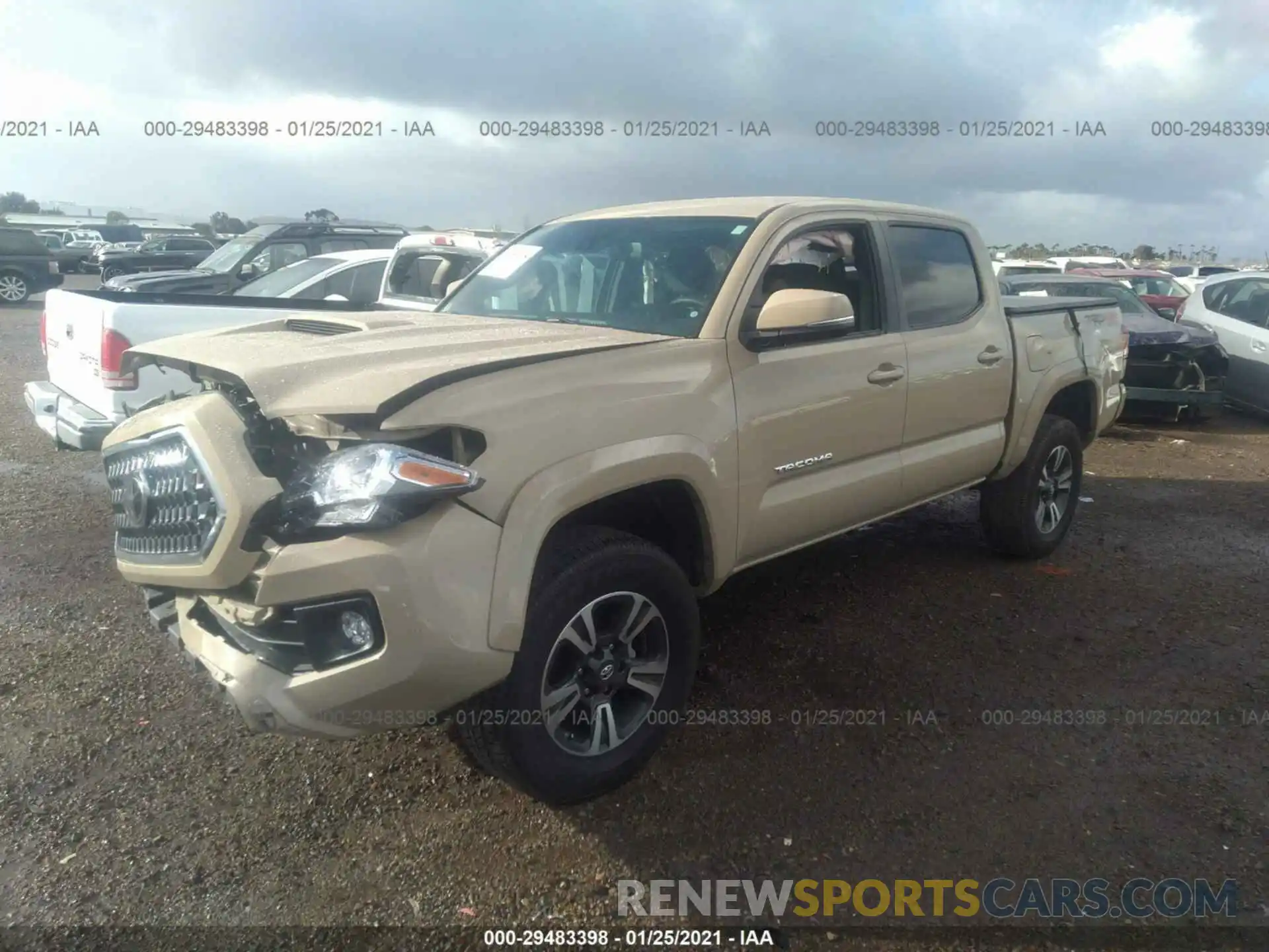 2 Photograph of a damaged car 3TMCZ5AN3KM197532 TOYOTA TACOMA 4WD 2019