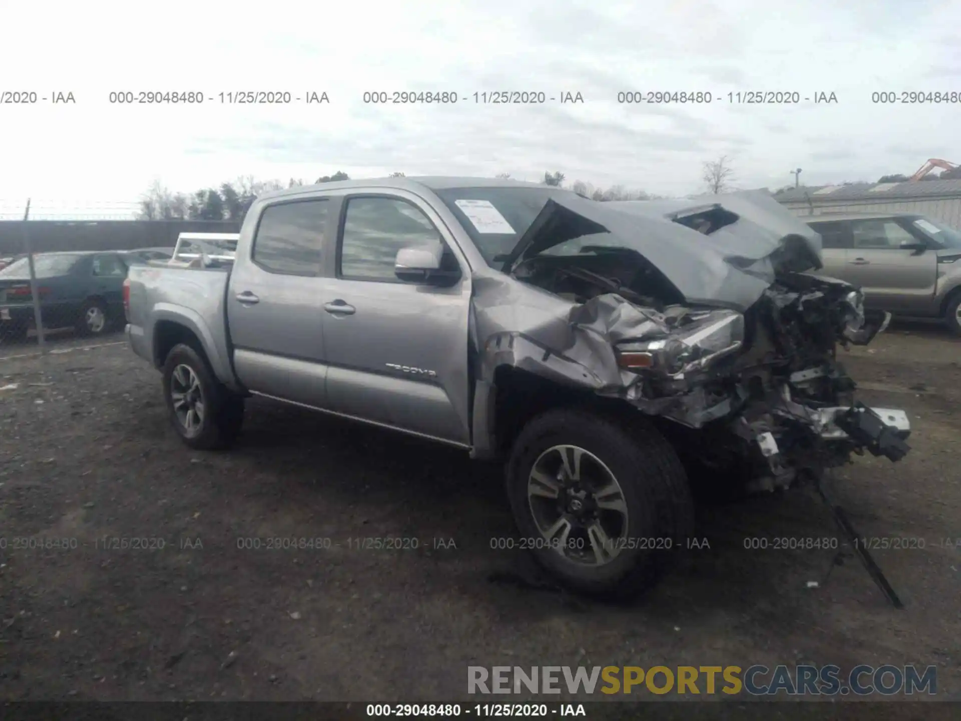 1 Photograph of a damaged car 3TMCZ5AN3KM214393 TOYOTA TACOMA 4WD 2019