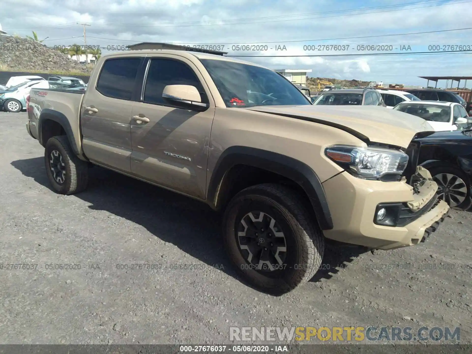 1 Photograph of a damaged car 3TMCZ5AN3KM221828 TOYOTA TACOMA 4WD 2019