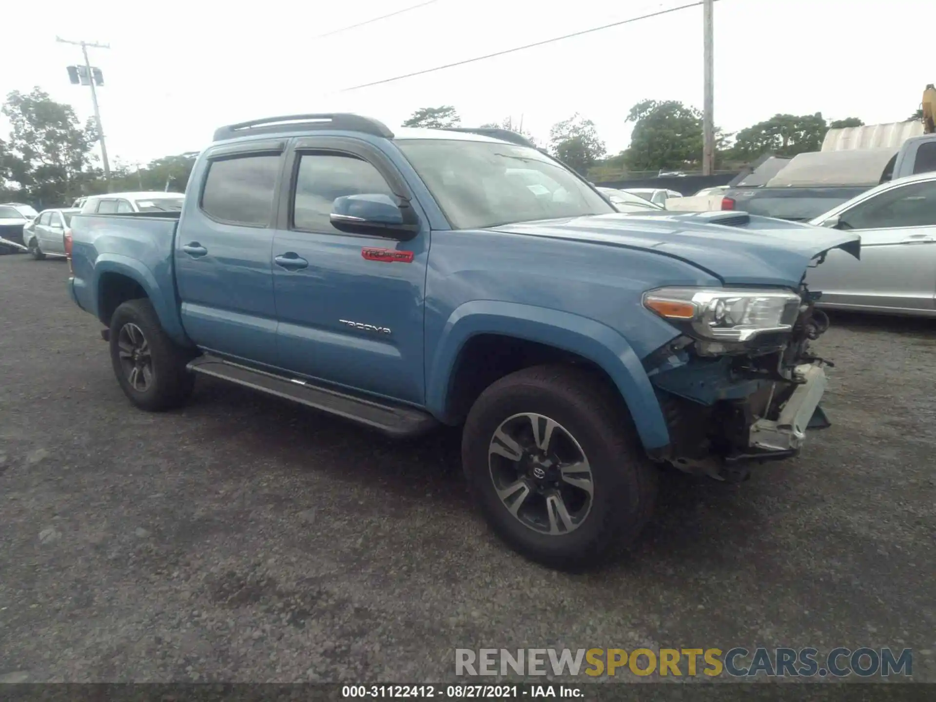 1 Photograph of a damaged car 3TMCZ5AN3KM221988 TOYOTA TACOMA 4WD 2019