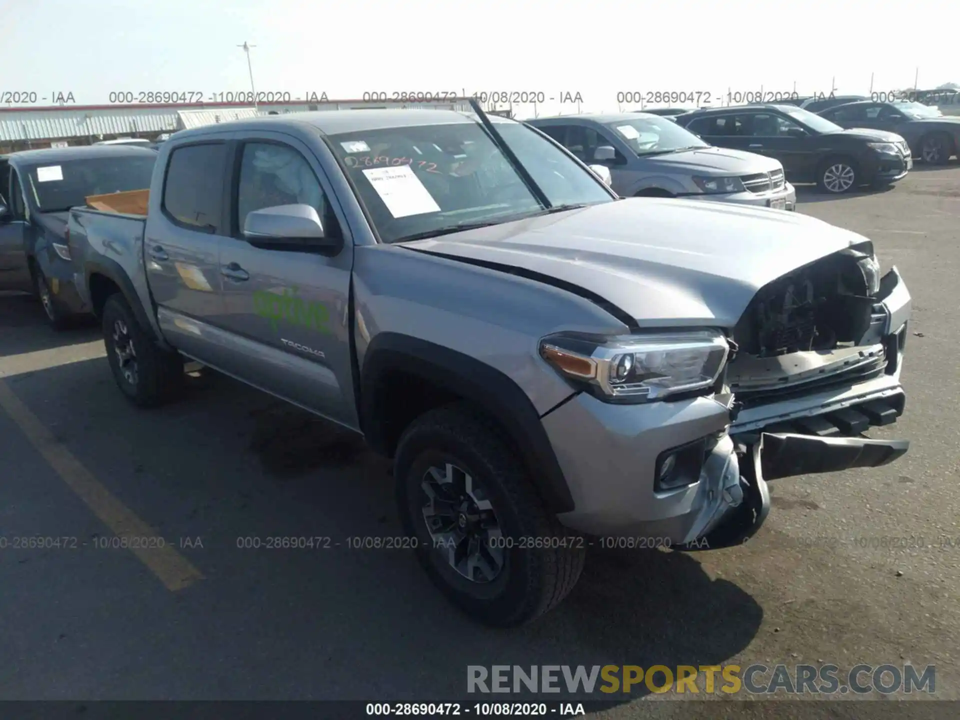 1 Photograph of a damaged car 3TMCZ5AN3KM226592 TOYOTA TACOMA 4WD 2019