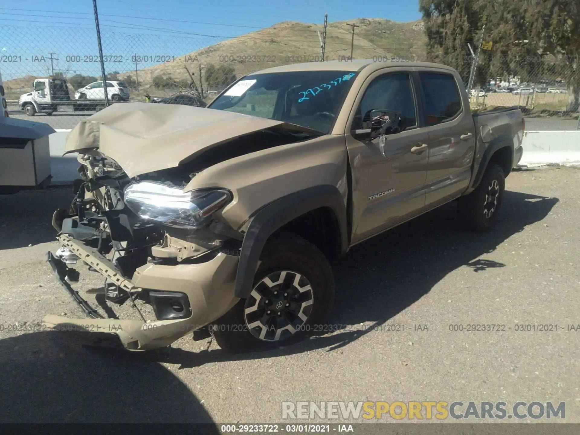 2 Photograph of a damaged car 3TMCZ5AN3KM234093 TOYOTA TACOMA 4WD 2019