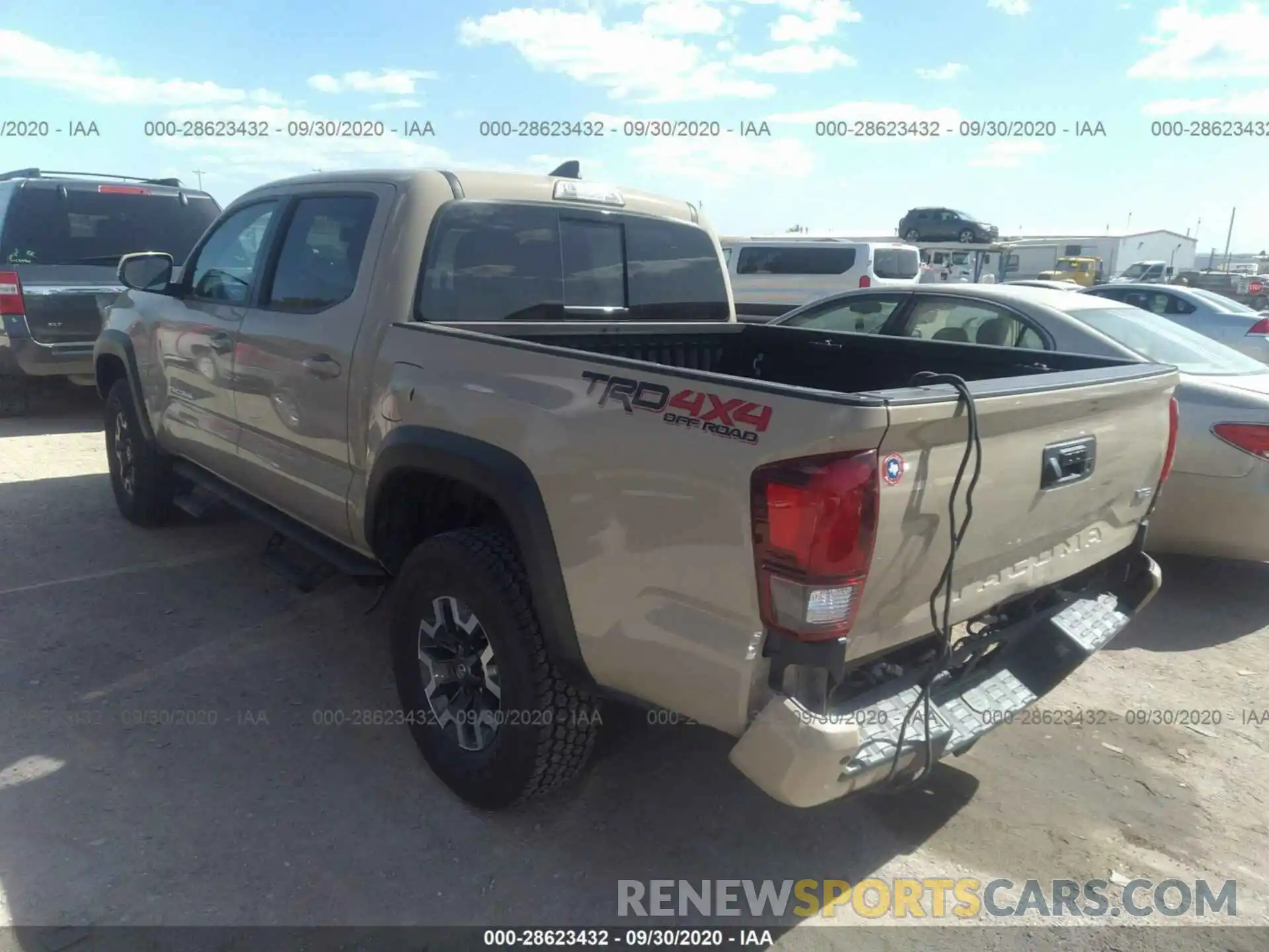 3 Photograph of a damaged car 3TMCZ5AN3KM241027 TOYOTA TACOMA 4WD 2019